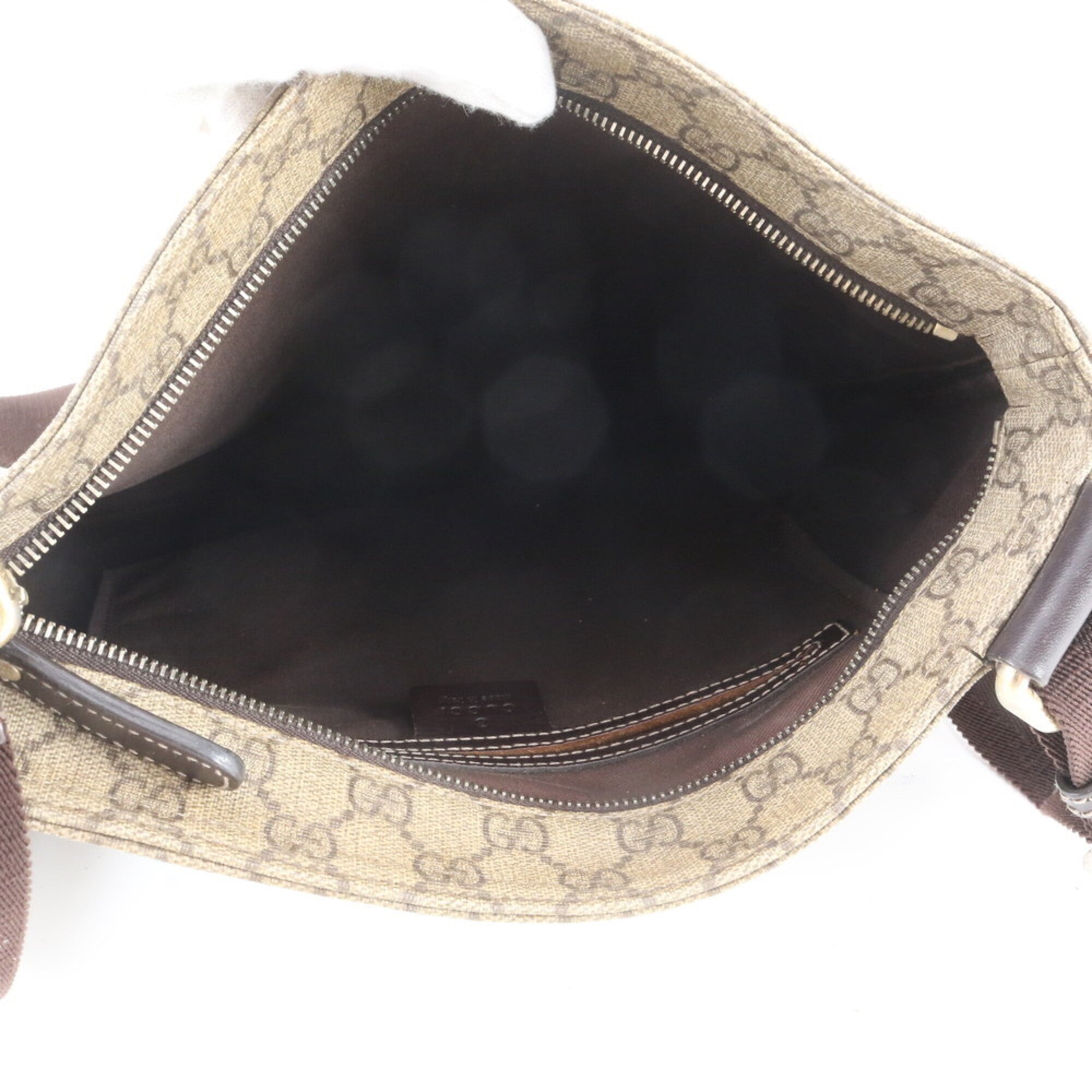 Gucci Brown Leather Coated Canvas Shoulder Bag Tote Bag (Pre-Owned)