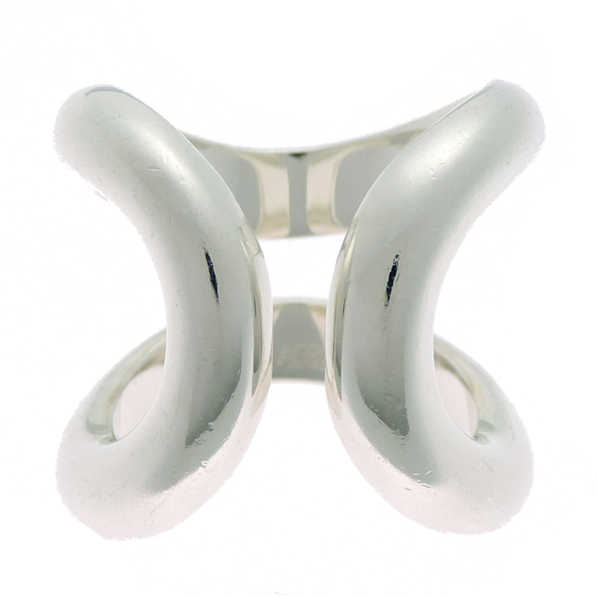 Hermes Silver 925 Band Ring (Pre-Owned)