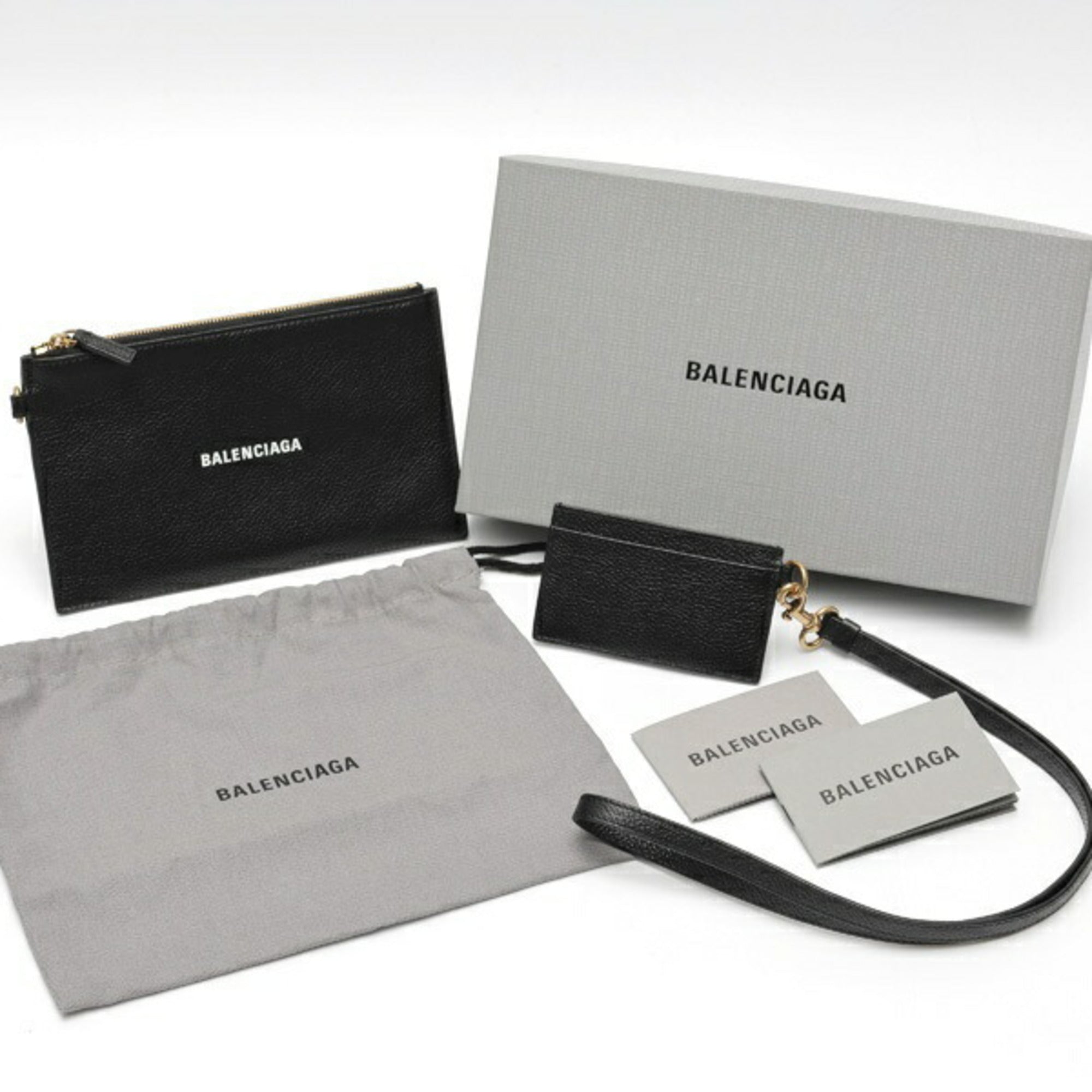 Balenciaga Black Leather Pouch (Pre-Owned)