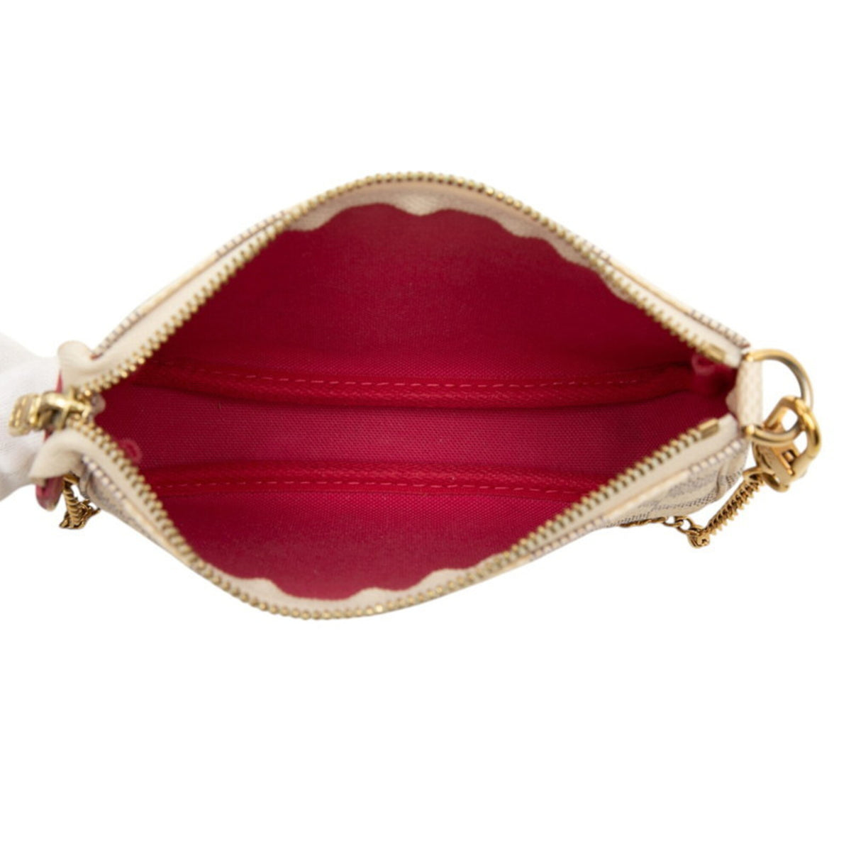 Louis Vuitton Multi-Color White Leather Pvc Handbag Pochette Pouch (Pre-Owned)