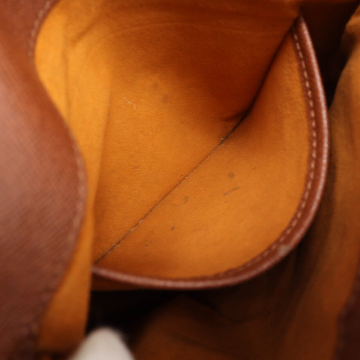 Louis Vuitton Beige Brown Monogram Coated Canvas Leather Shoulder Bag (Pre-Owned)