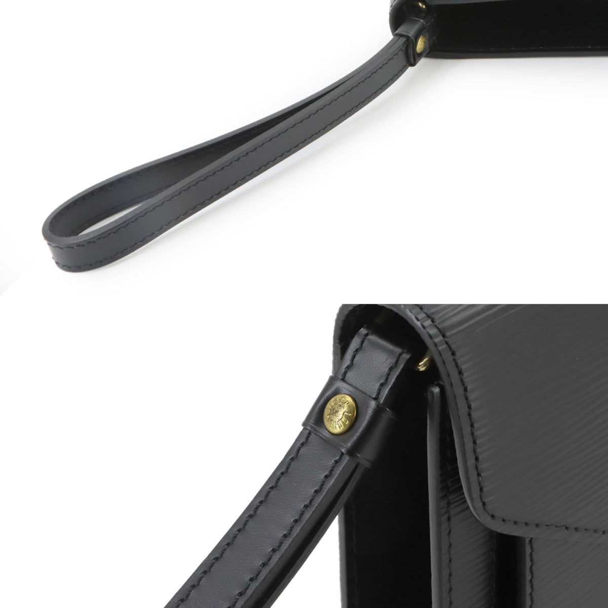Louis Vuitton Noir Epi Leather Clutch Bag Pochette (Pre-Owned)