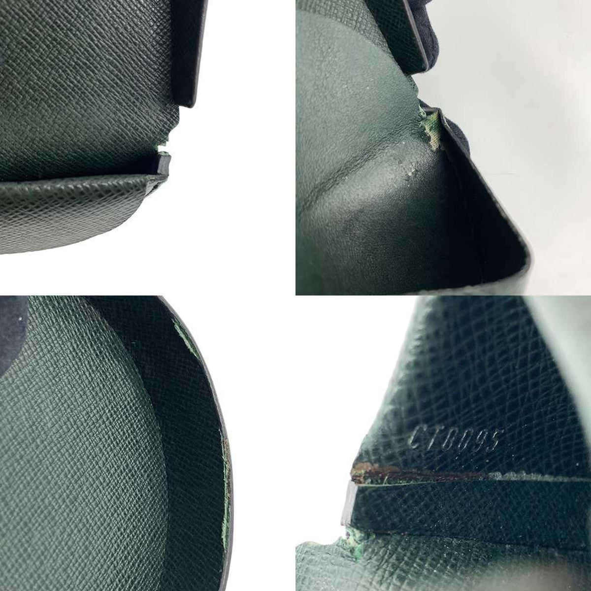 Louis Vuitton Taiga Dark Green Taiga Leather Coin Purse/Coin Case (Pre-Owned)