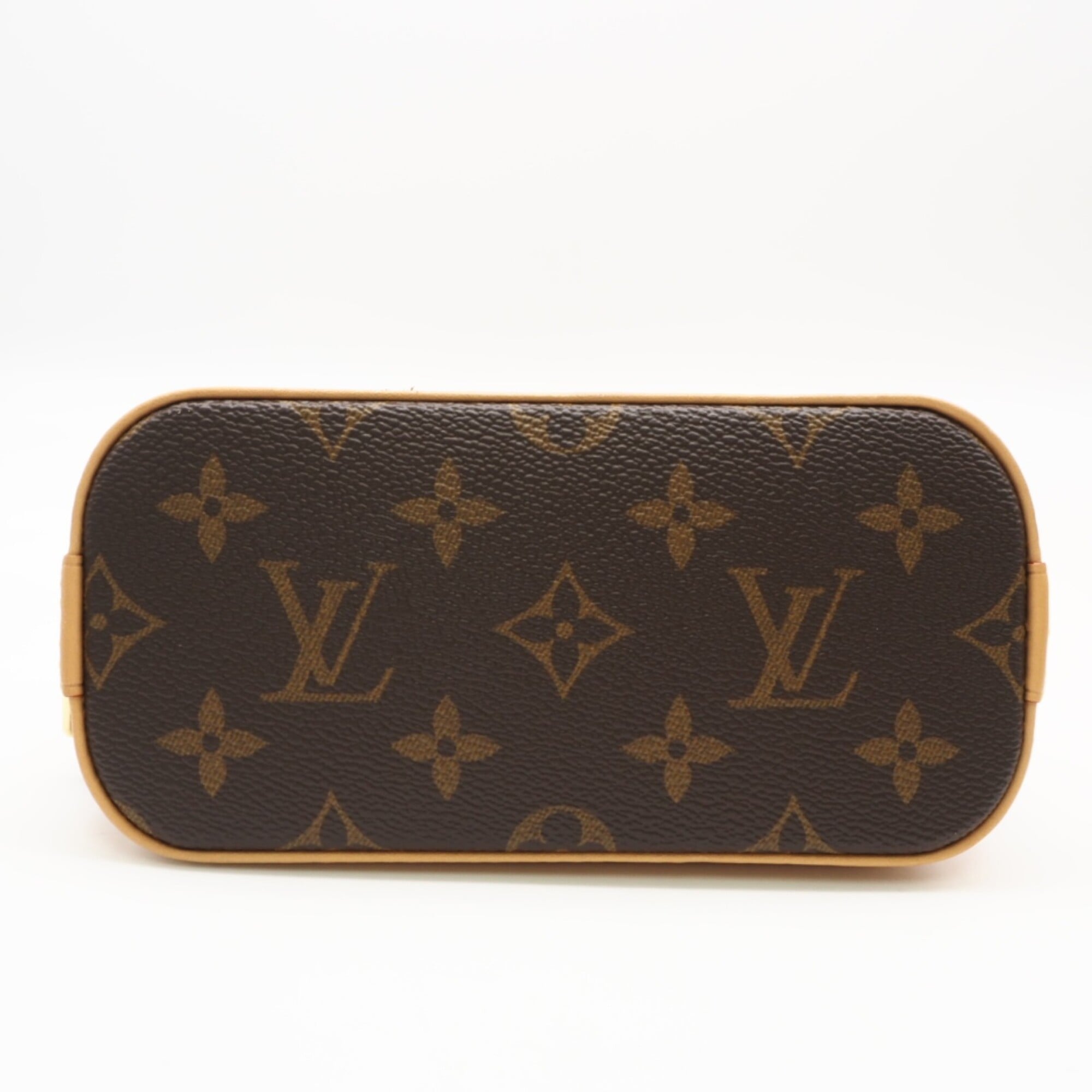Louis Vuitton Monogram Beige Brown Coated Canvas Leather Shoulder Bag (Pre-Owned)