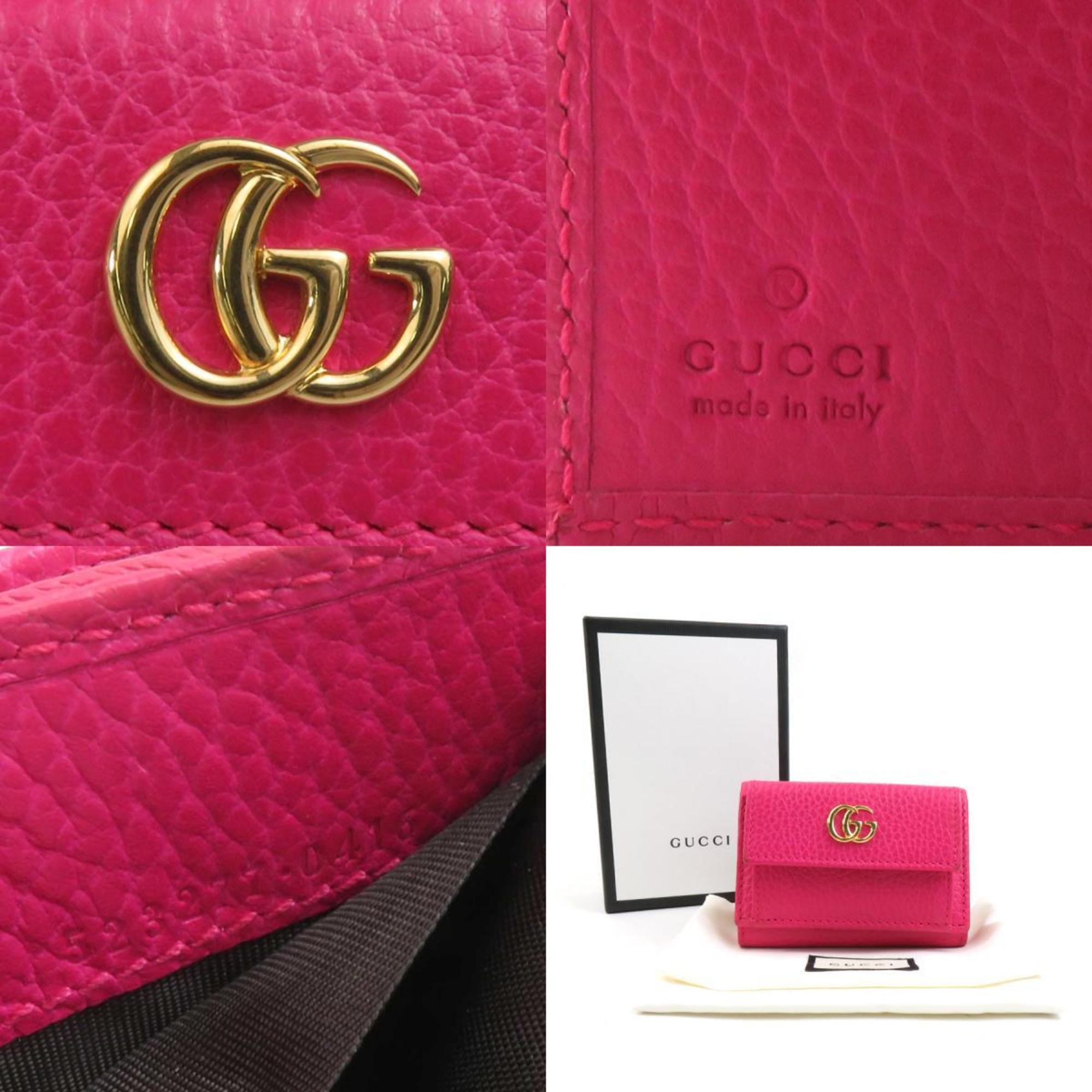 Gucci Pink Leather Wallet (Tri-Fold) (Pre-Owned)