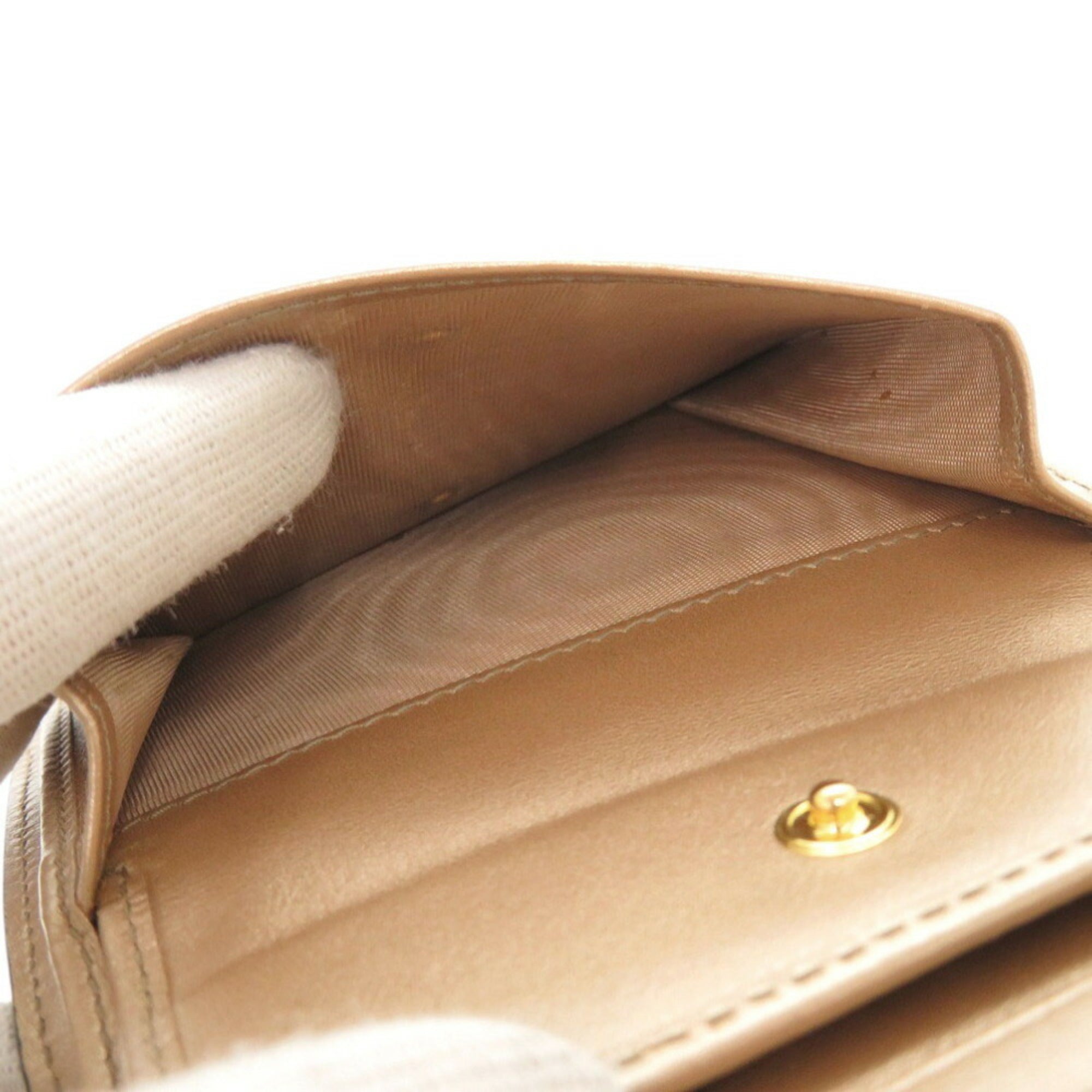 Prada Gold Saffiano Wallet (Bi-Fold) (Pre-Owned)