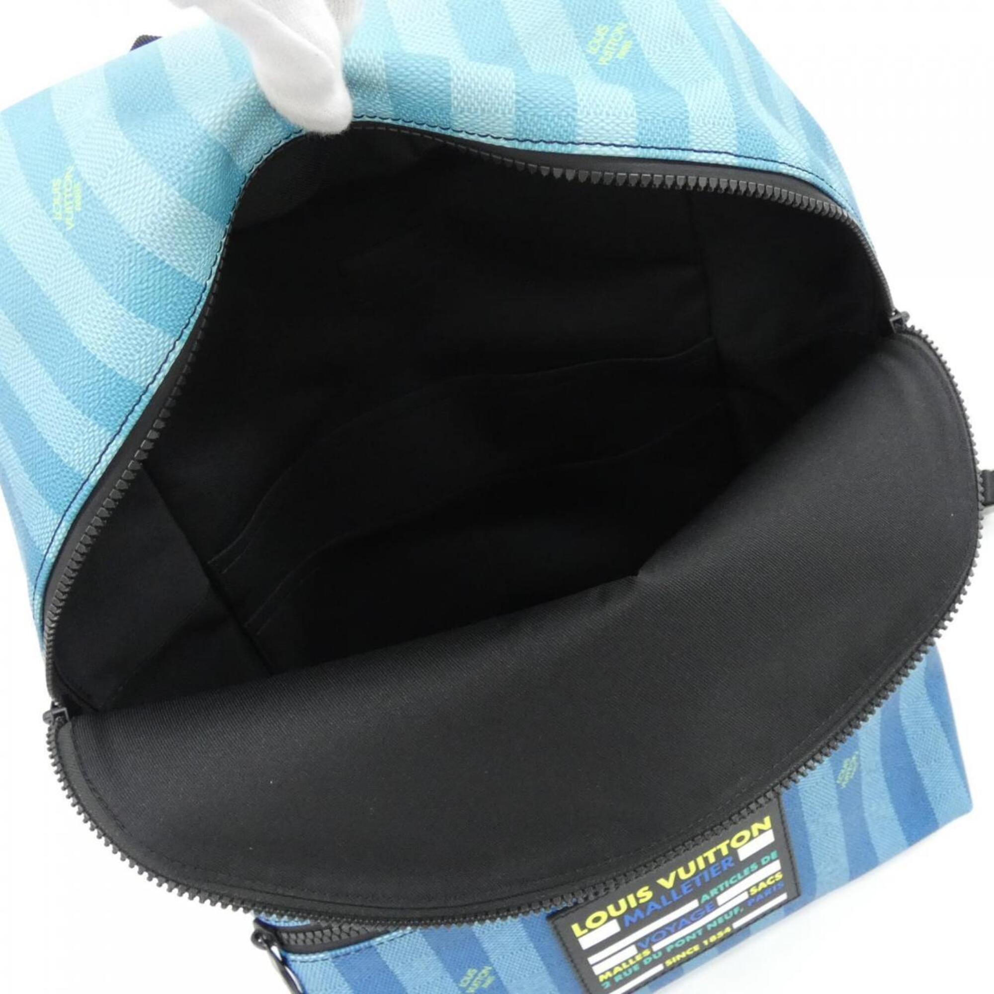 Louis Vuitton Blue Vert Coated Canvas Backpack (Pre-Owned)