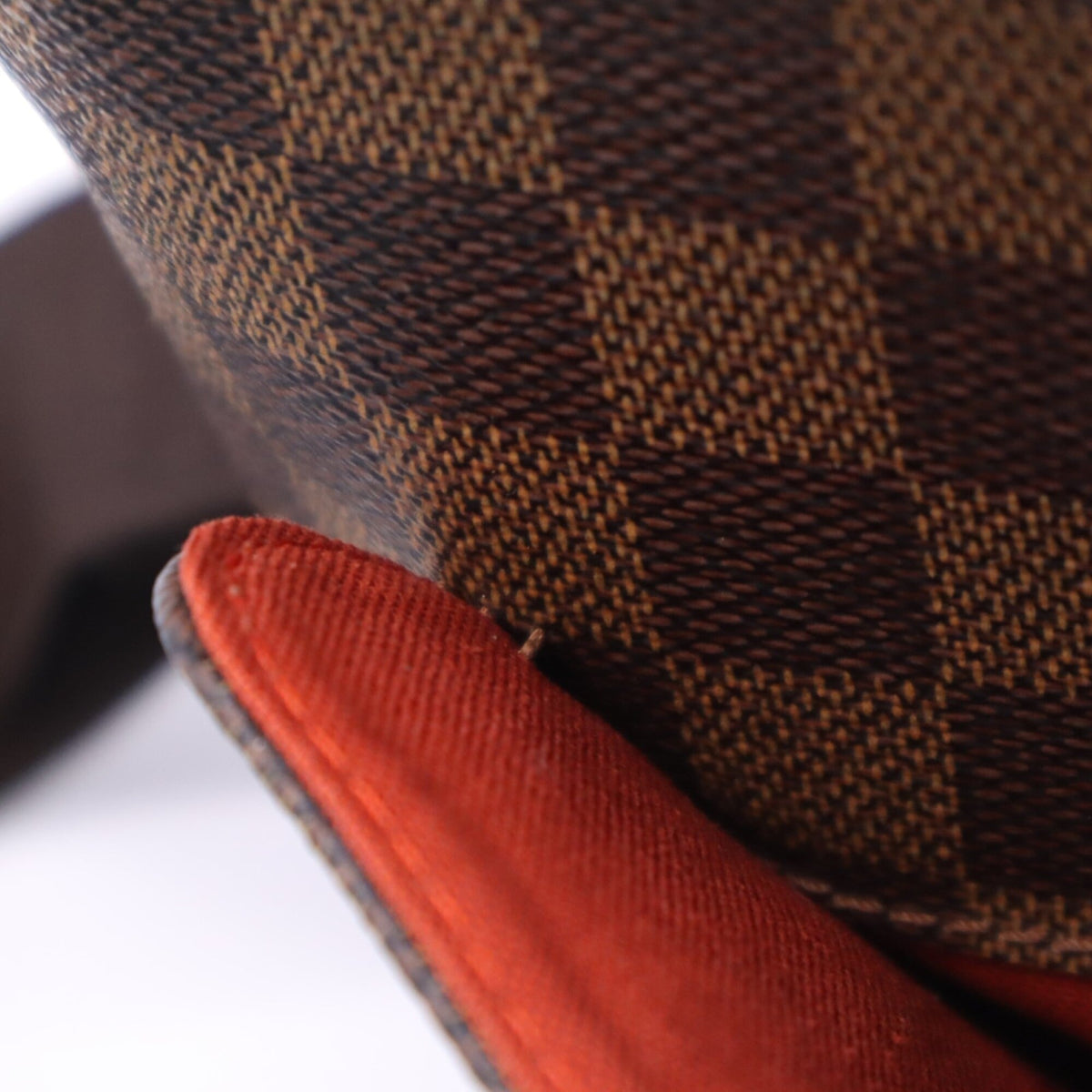 Louis Vuitton Damier Beige Brown Coated Canvas Leather Shoulder Bag (Pre-Owned)