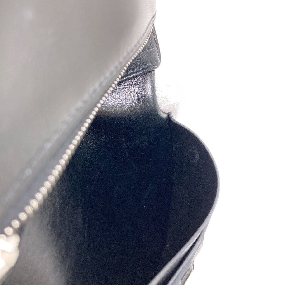 Hermes Black Box Calf Leather Wallet (Bi-Fold) (Pre-Owned)
