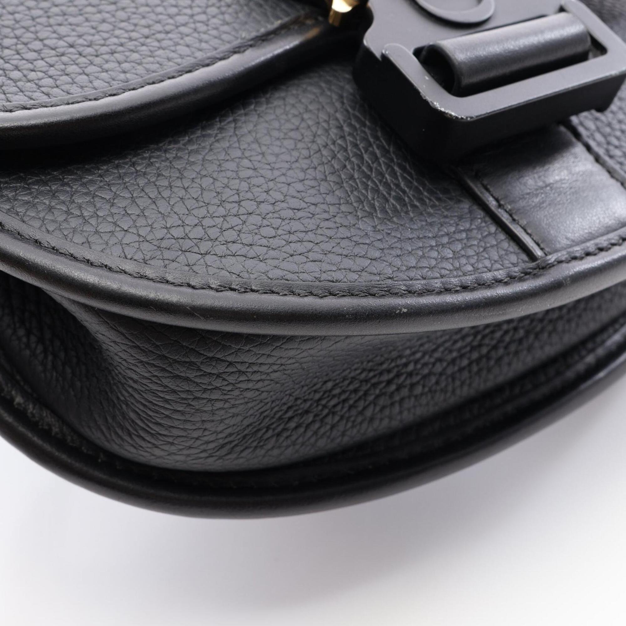 Christian Dior Black Leather Handbag Shoulder Bag (Pre-Owned)