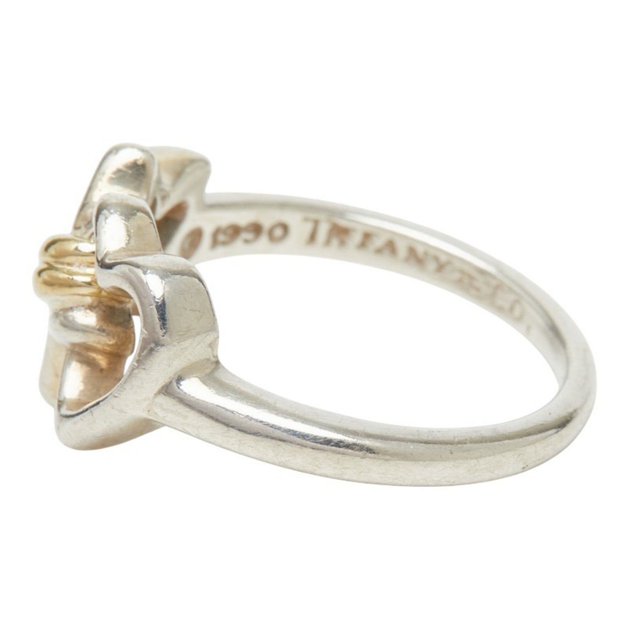 Tiffany Heart Yellow Gold (18K) Silver 925 Band Ring (Pre-Owned)