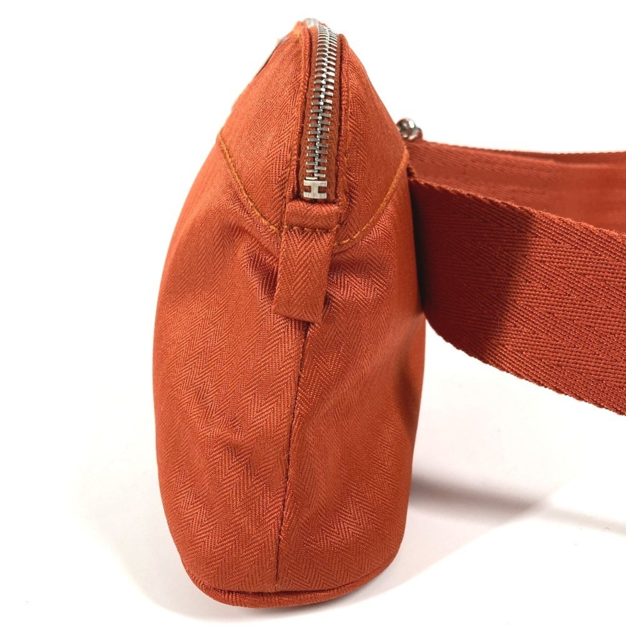 Hermes Orange Cotton Polyamide Fanny Pack Pouch Shoulder Bag (Pre-Owned)