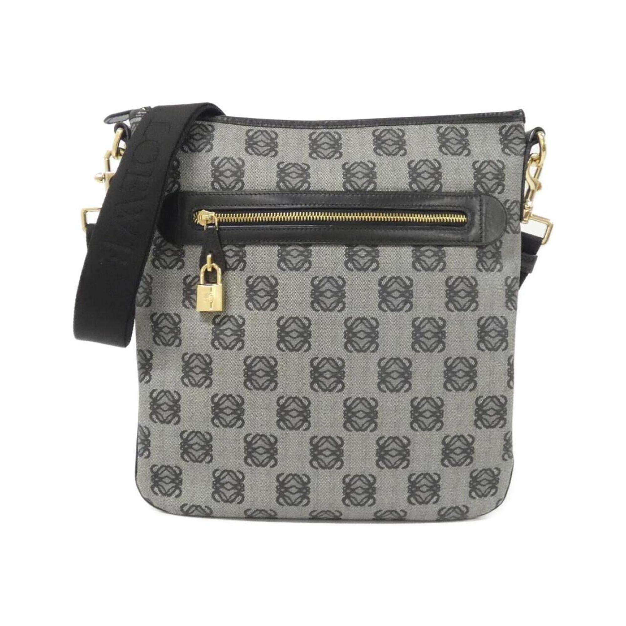 Loewe Gray Coated Canvas Shoulder Bag (Pre-Owned)