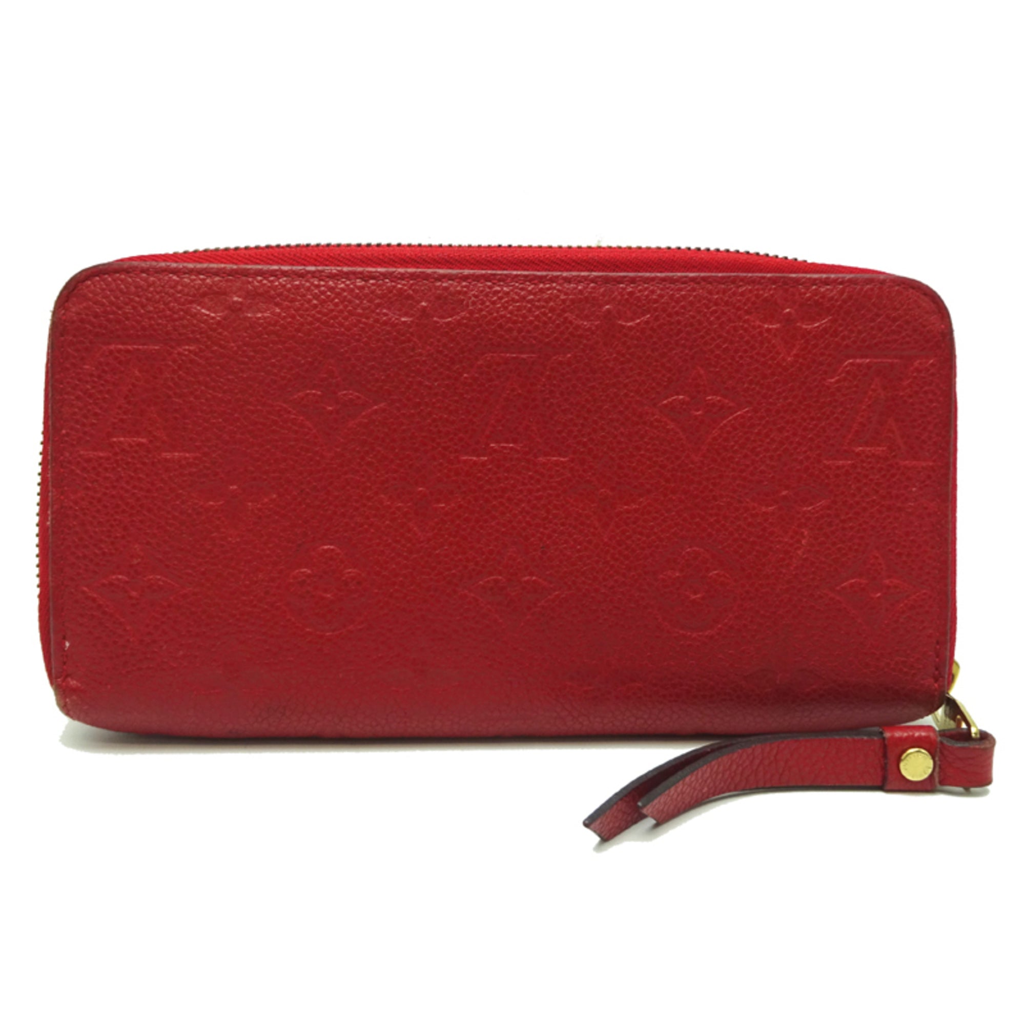 Louis Vuitton Cerise Red Color Monogram Empreinte Long Wallet (Bi-Fold) (Pre-Owned)