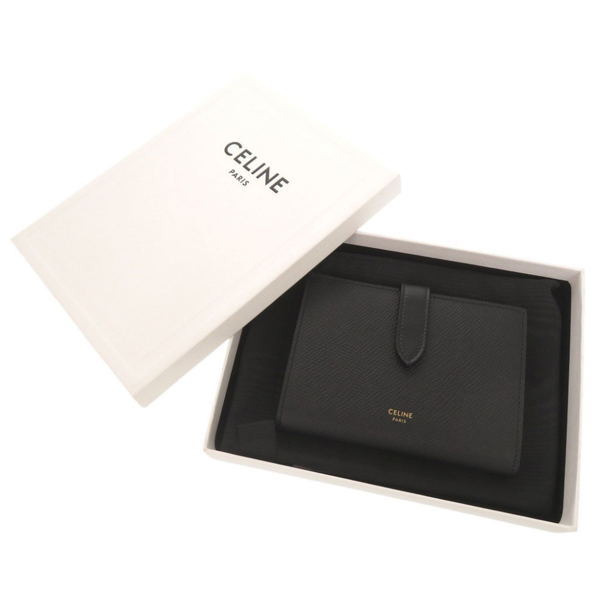 Celine Black Leather Wallet (Bi-Fold) (Pre-Owned)