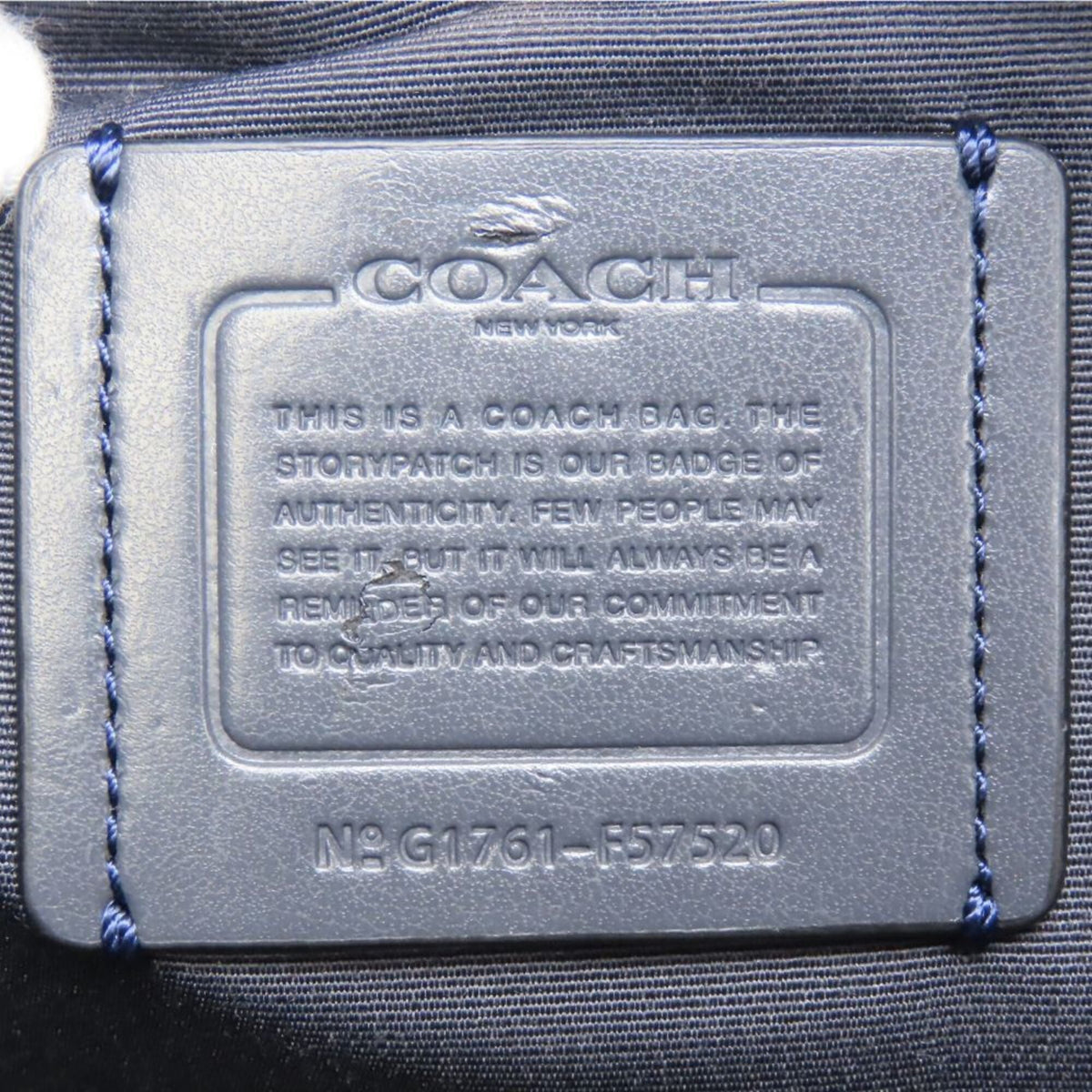 Coach Navy Leather Handbag (Pre-Owned)