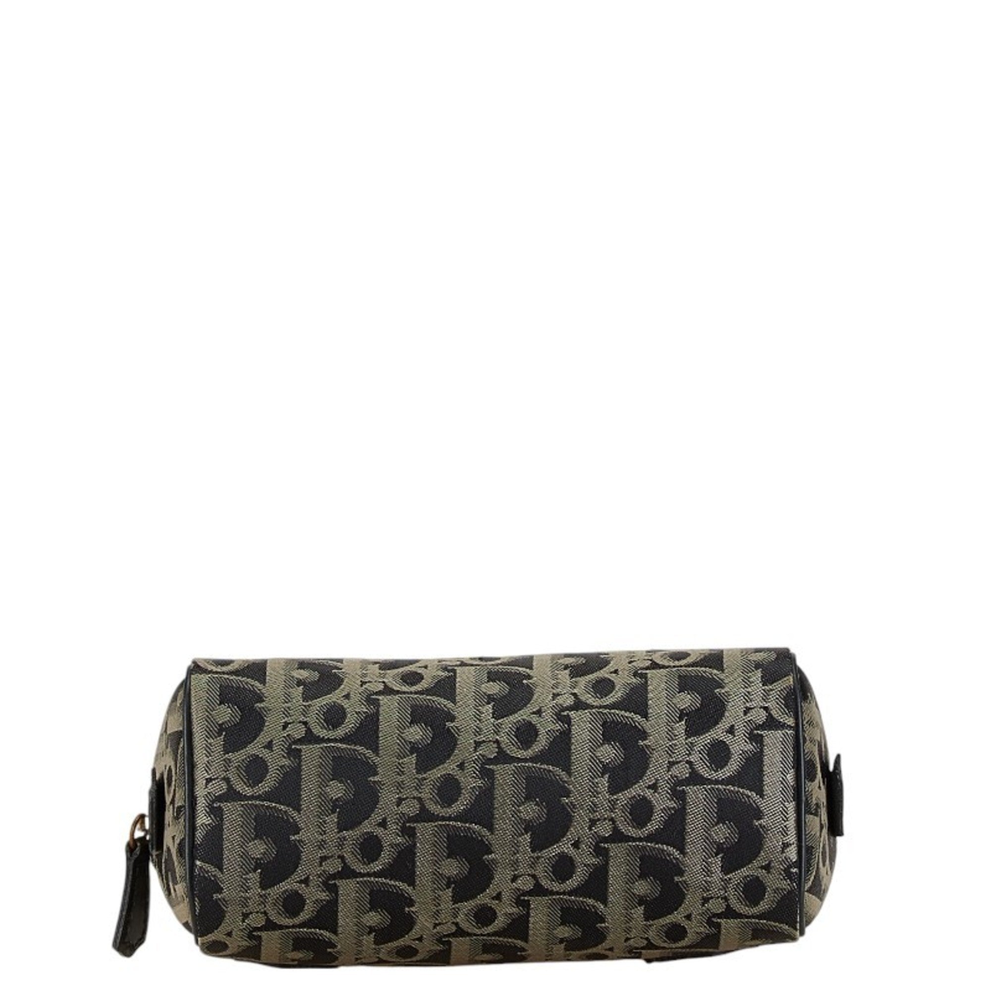 Christian Dior Navy Canvas Leather Handbag (Pre-Owned)