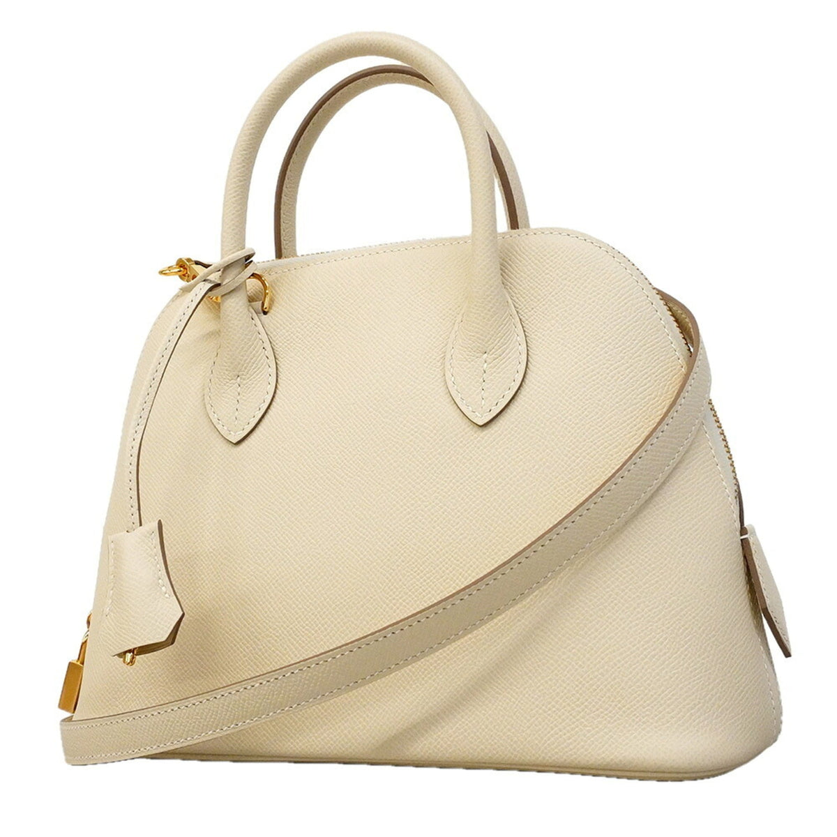 Hermes White Leather Handbag (Pre-Owned)