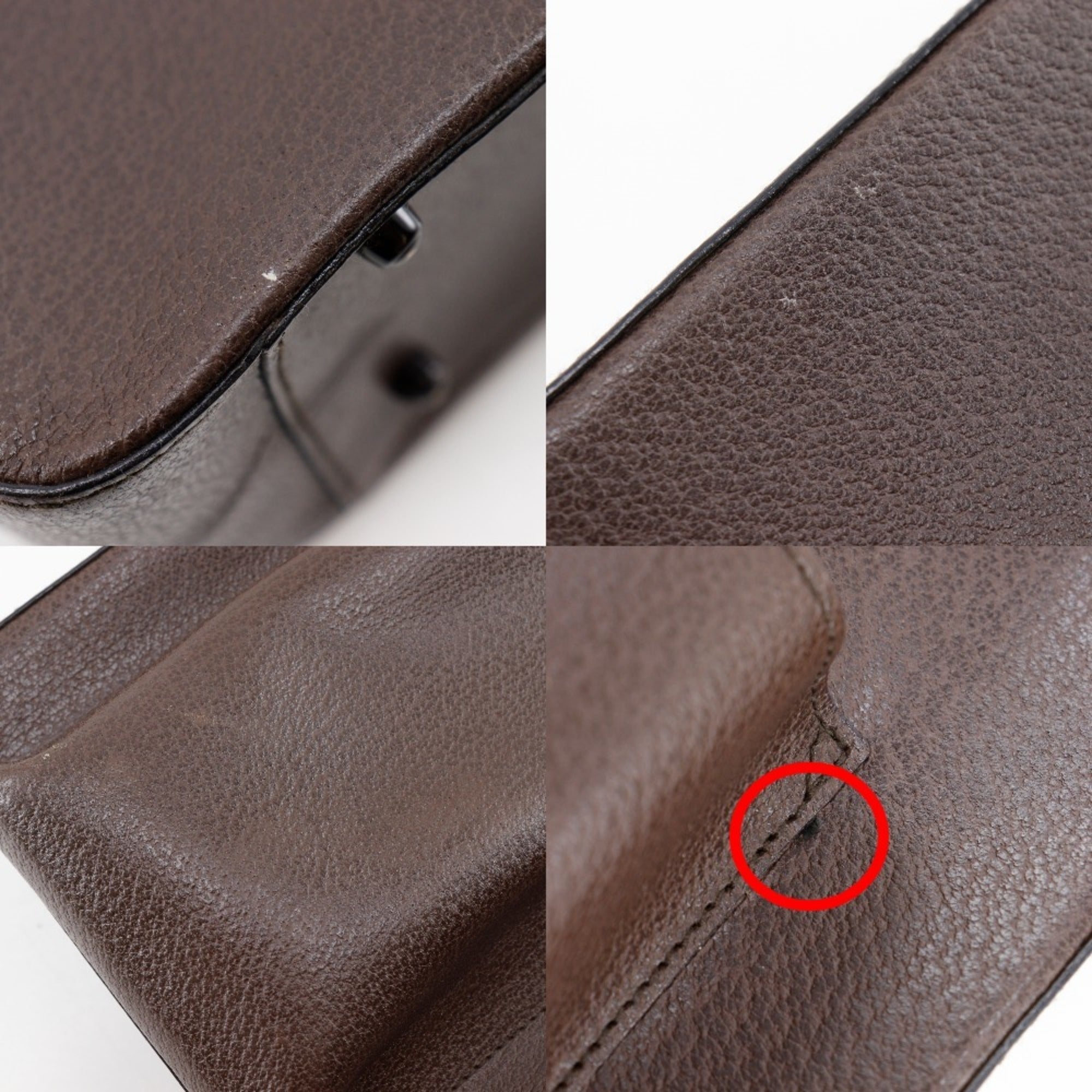 Gucci Brown Leather Handbag (Pre-Owned)