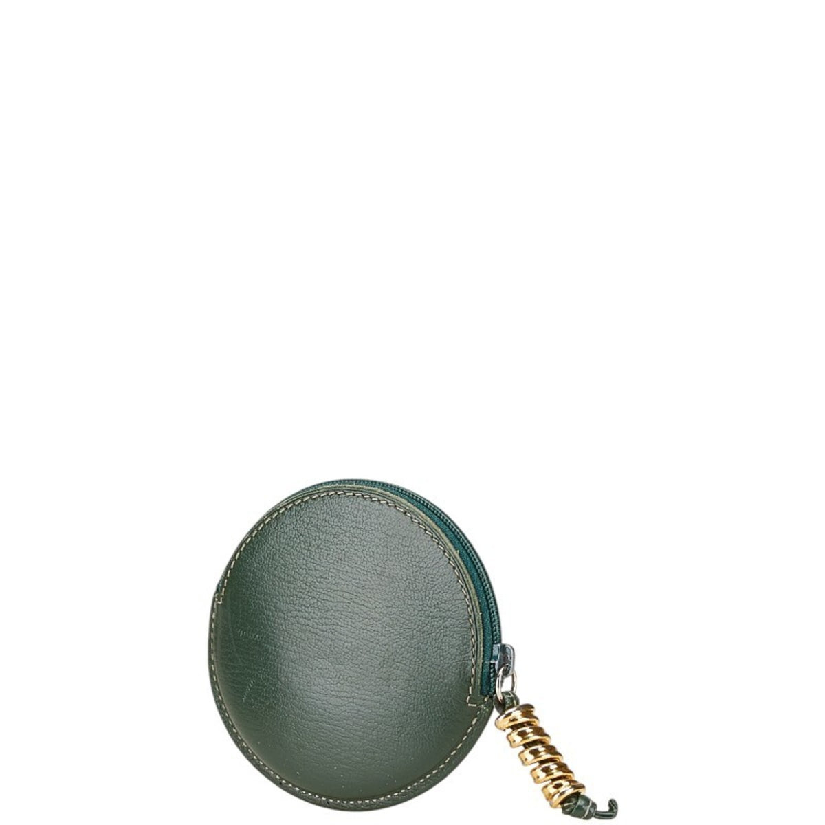 Loewe Green Leather Coin Purse/Coin Case (Pre-Owned)