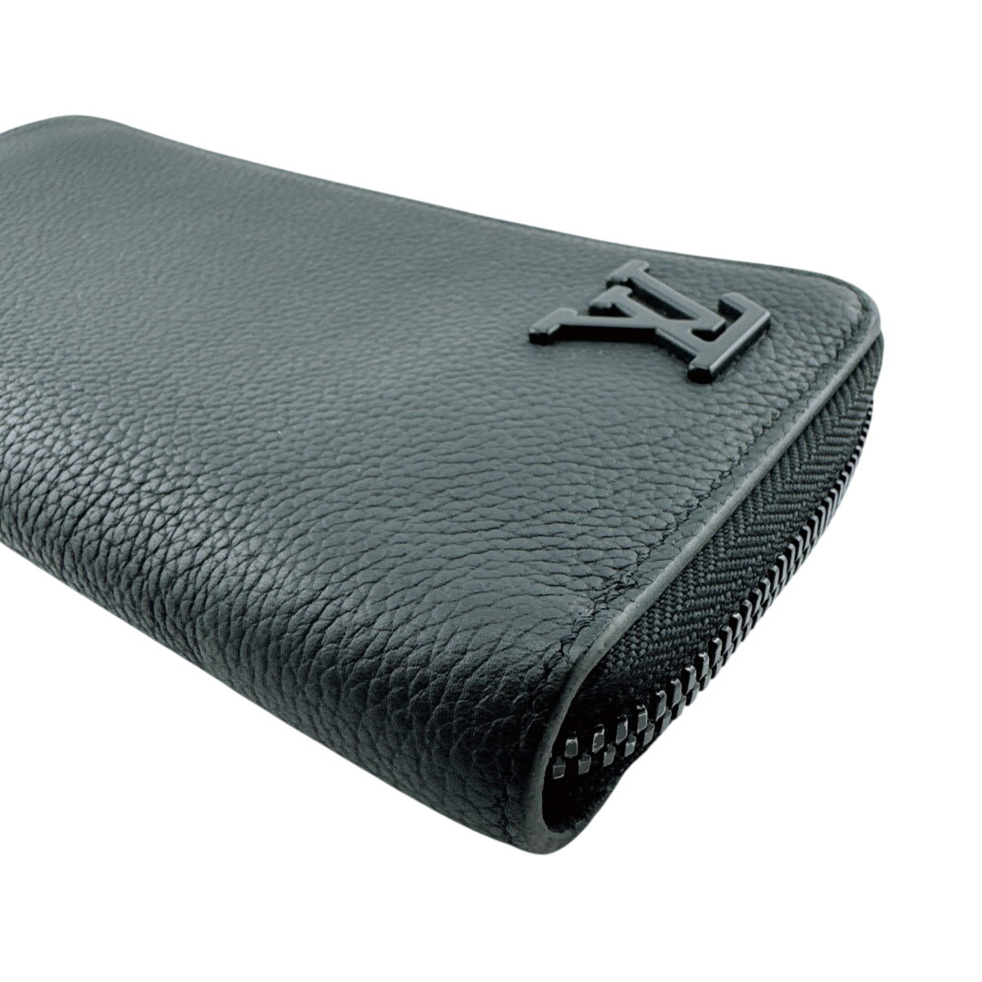 Louis Vuitton Black Leather Long Wallet (Bi-Fold) (Pre-Owned)