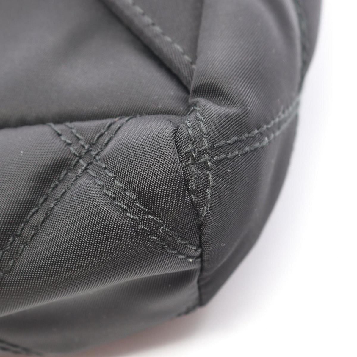 Prada Black Nylon Leather Backpack Handbag (Pre-Owned)