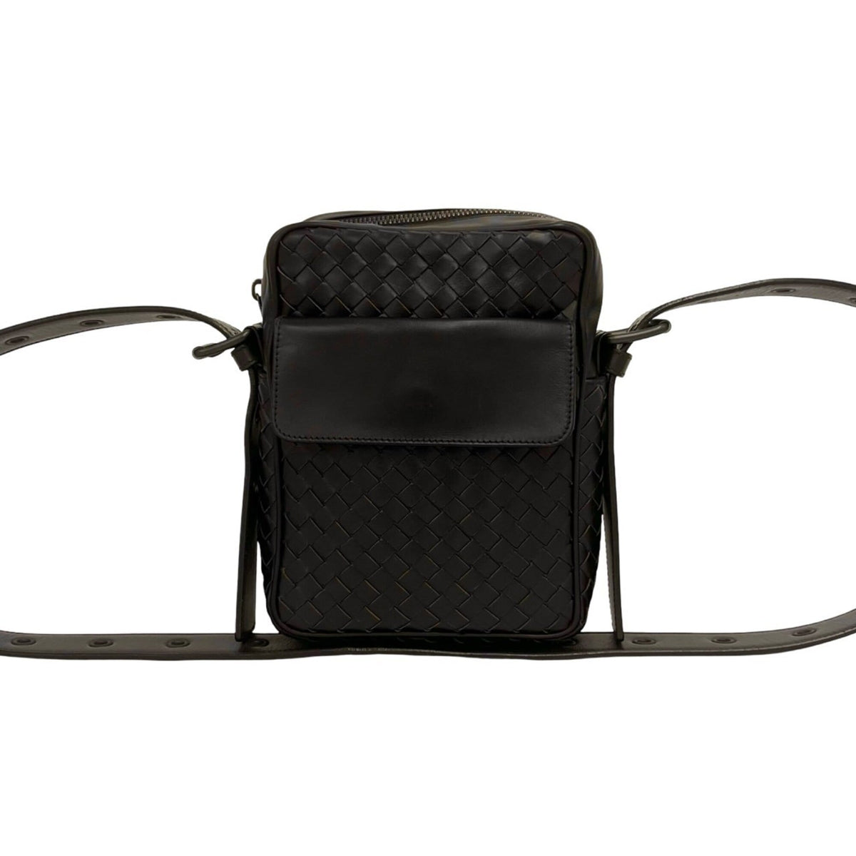 Bottega Veneta Brown Leather Pochette Shoulder Bag (Pre-Owned)