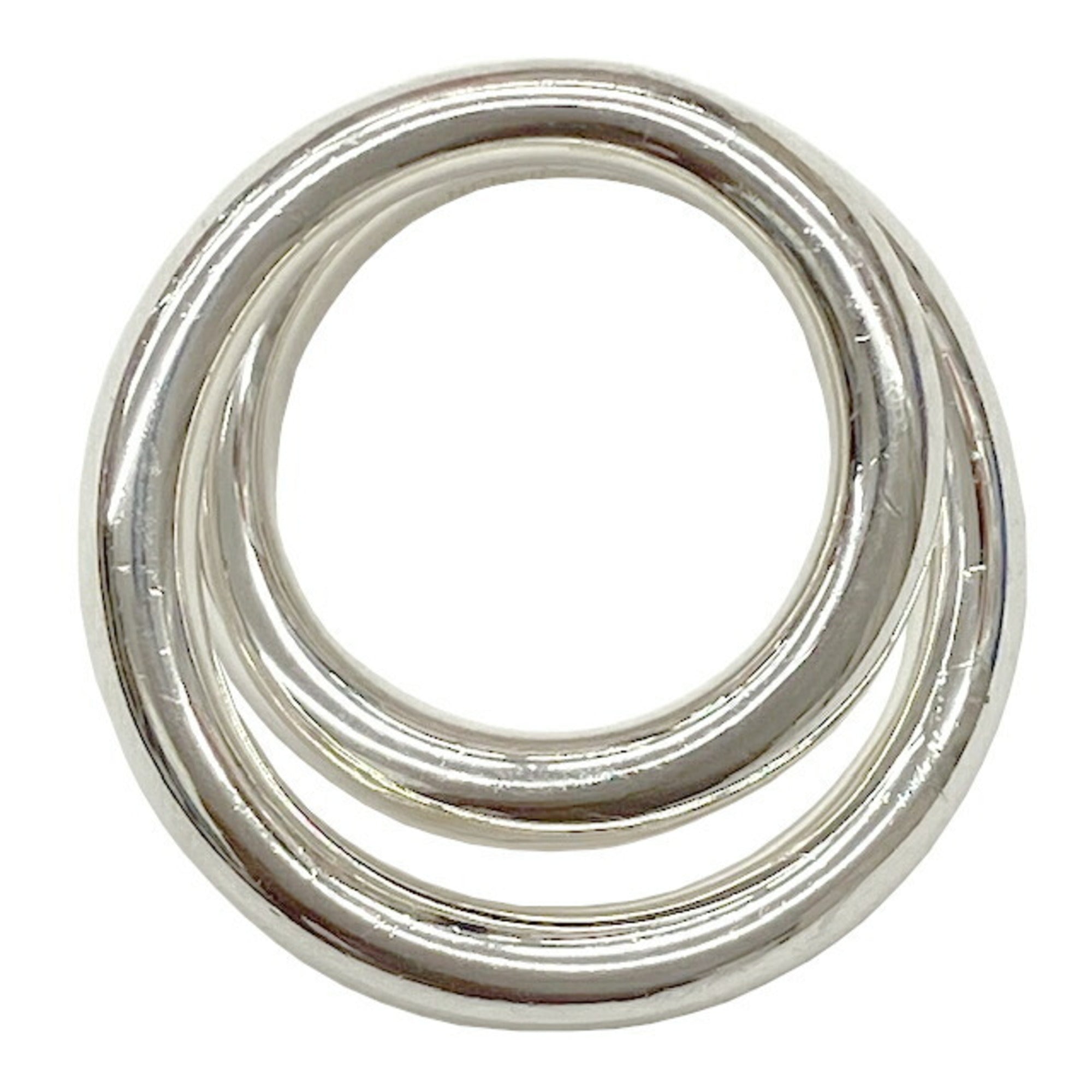Hermes Silver Silver 925 Band Ring (Pre-Owned)