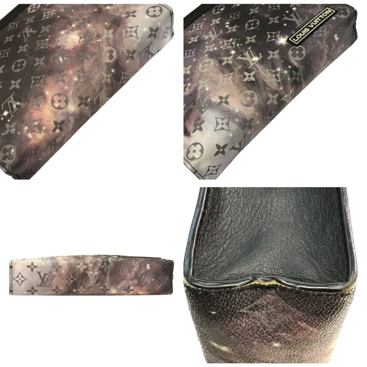 Louis Vuitton Black Gray Clutch Bag Pochette (Pre-Owned)