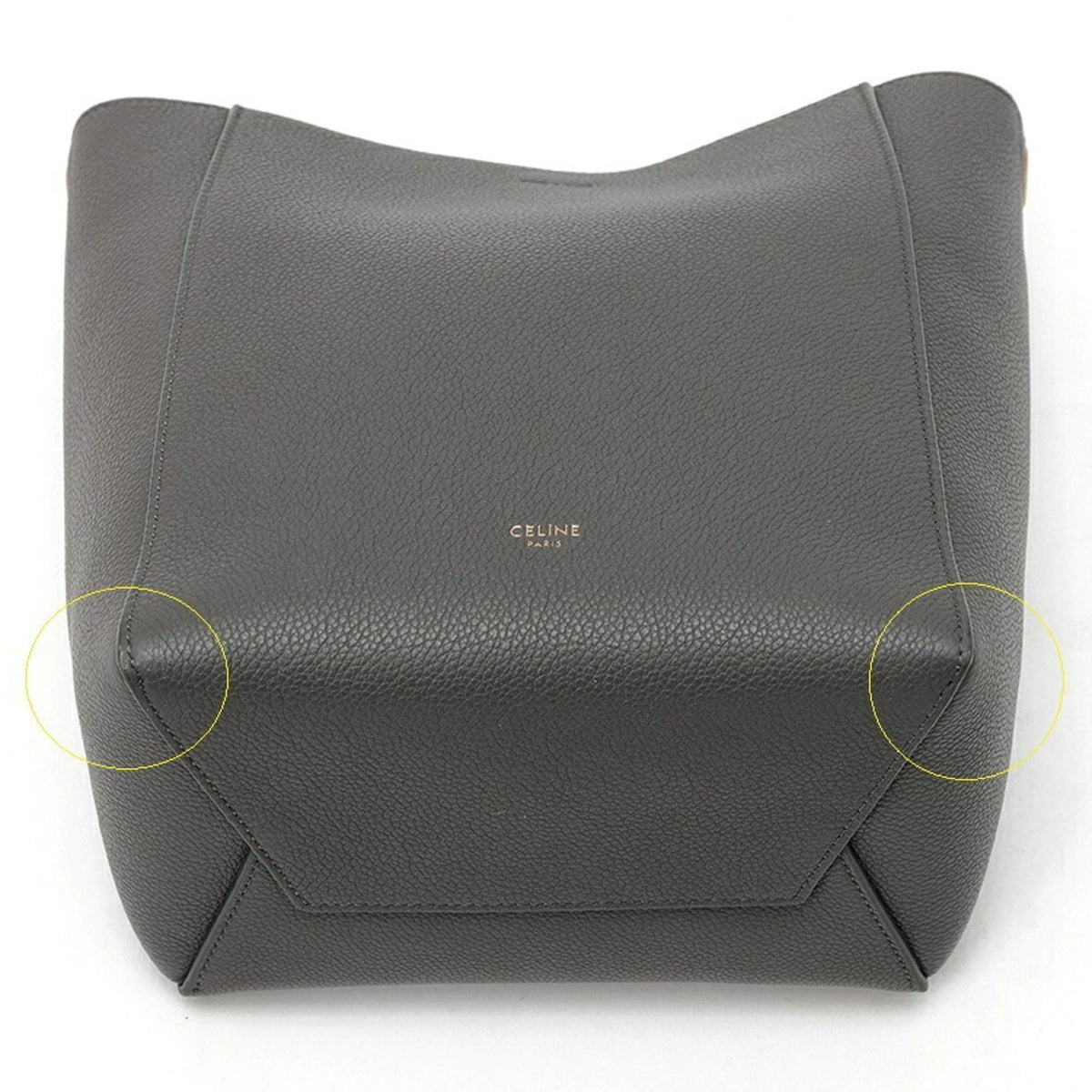 Celine Gray Leather Shoulder Bag (Pre-Owned)