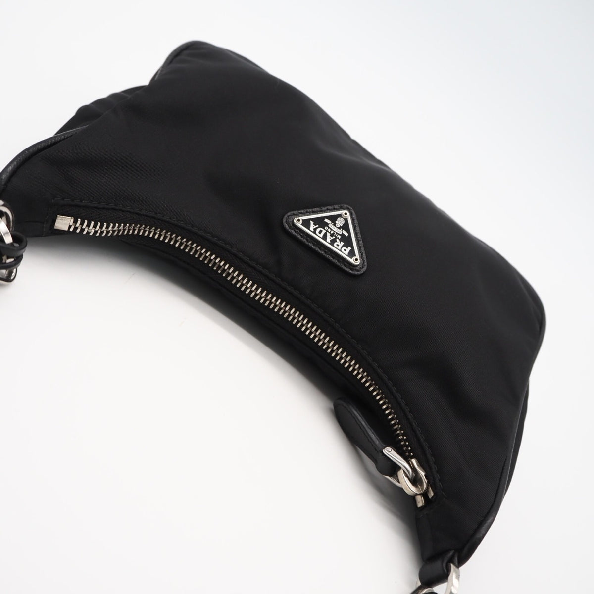 Prada Black Nylon Pouch Shoulder Bag (Pre-Owned)