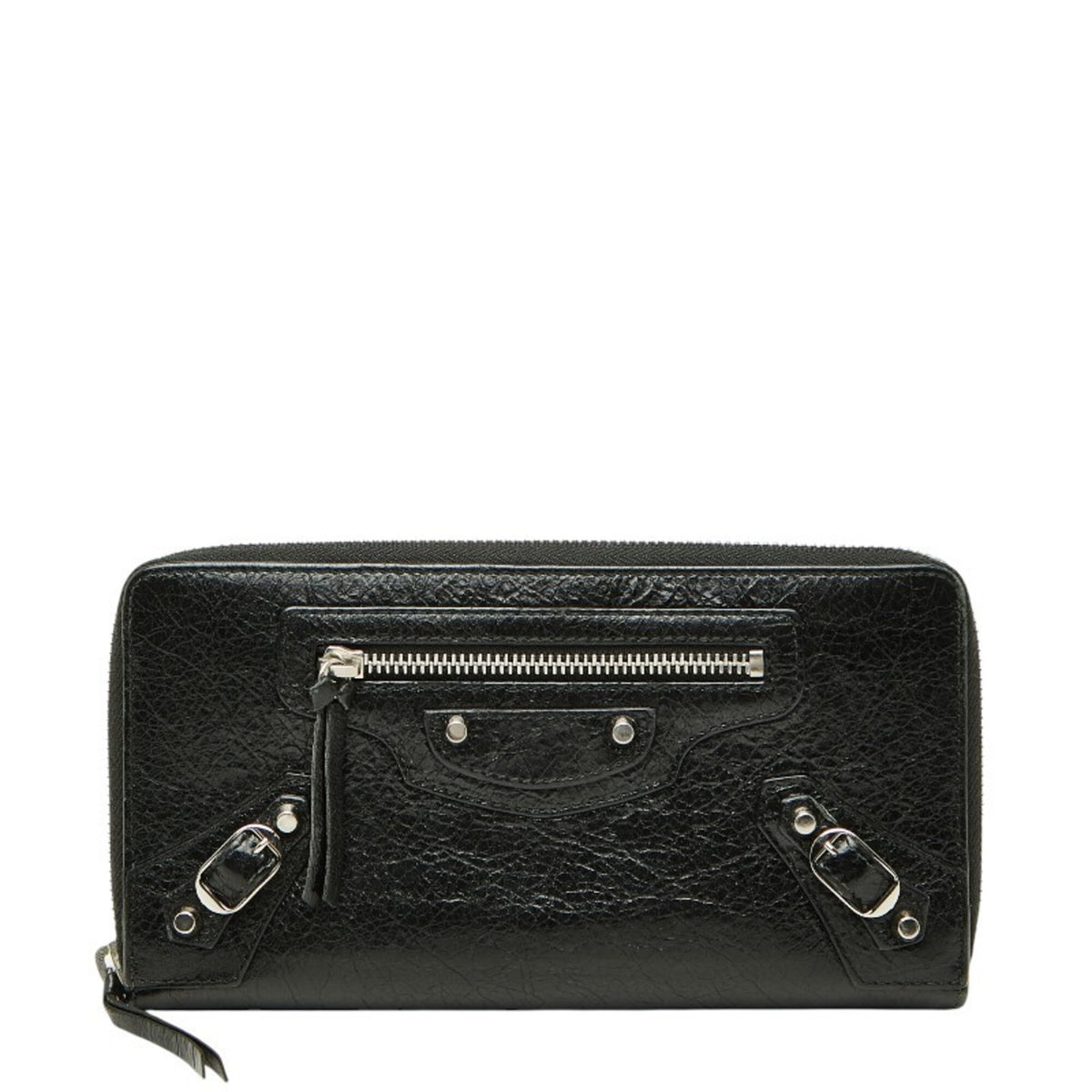 Balenciaga Black Leather Long Wallet (Bi-Fold) (Pre-Owned)