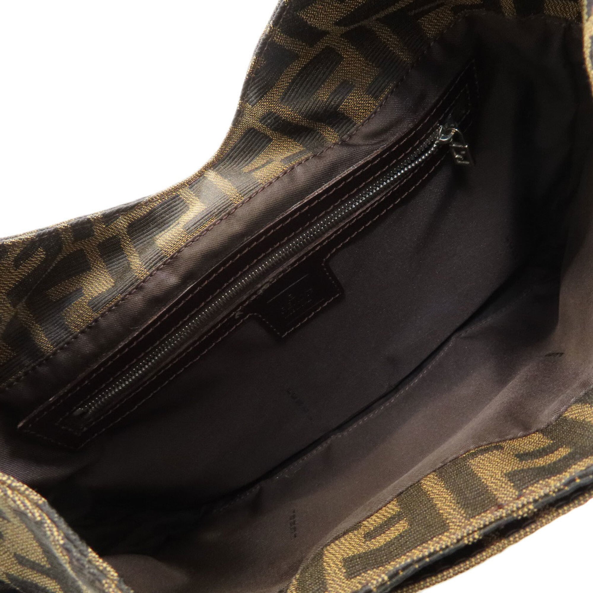 Fendi Brown Canvas Shoulder Bag (Pre-Owned)