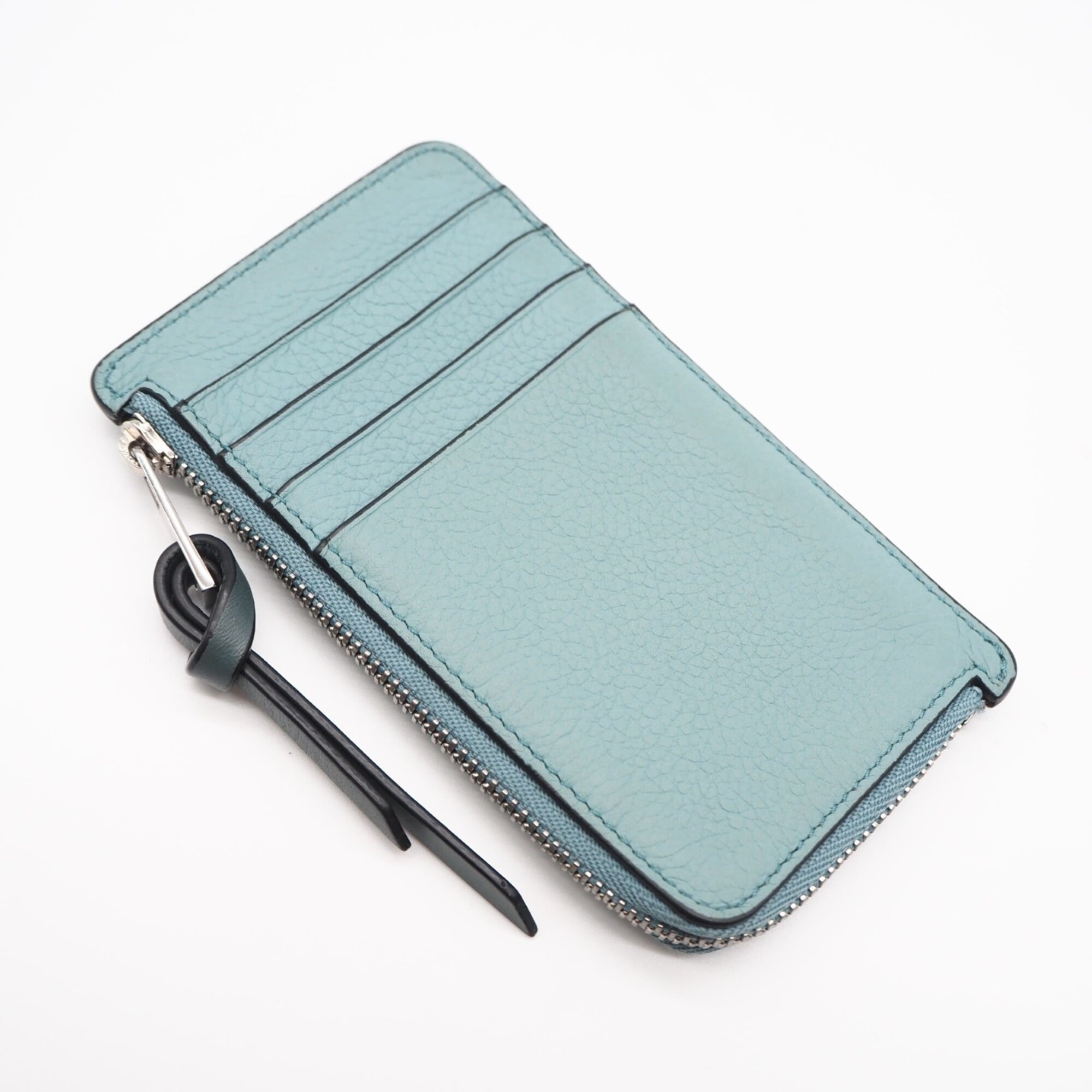 Loewe Blue Gray Leather Coin Purse/Coin Case (Pre-Owned)