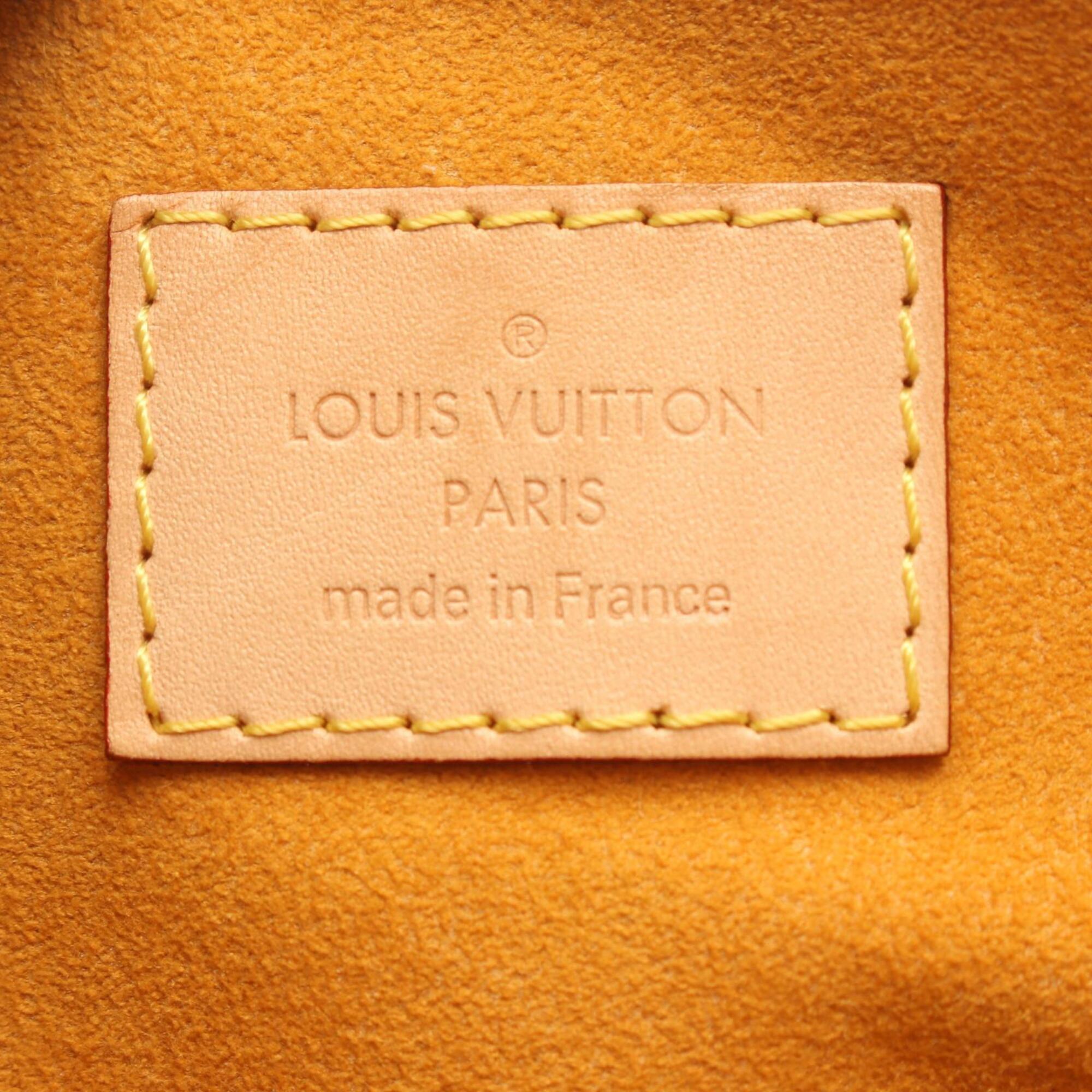 Louis Vuitton Brown Monogram Saffron Yellow Coated Canvas Leather Handbag (Pre-Owned)