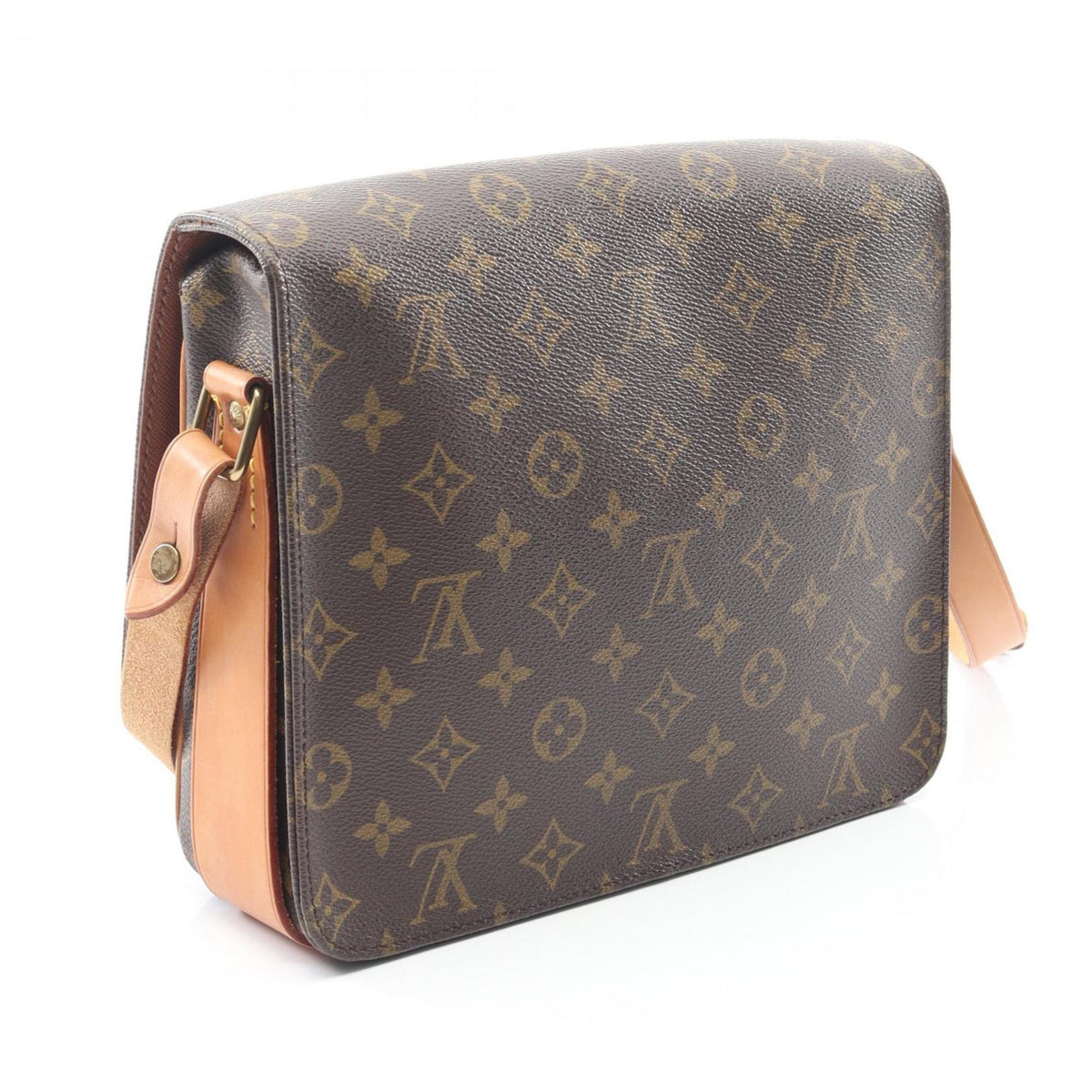 Louis Vuitton Brown Monogram Coated Canvas Leather Shoulder Bag (Pre-Owned)
