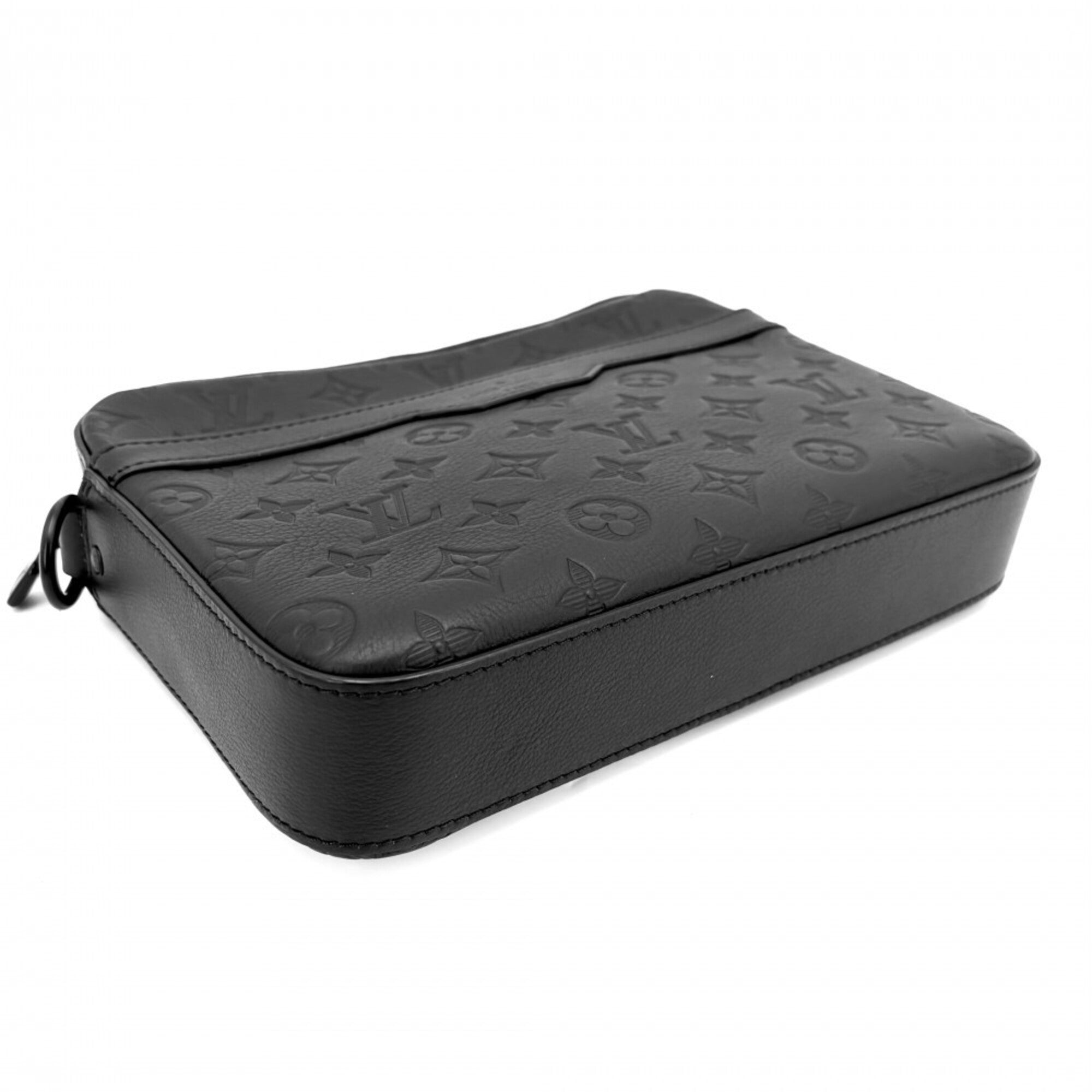 Louis Vuitton Noir Monogram Shadow Shoulder Bag (Pre-Owned)