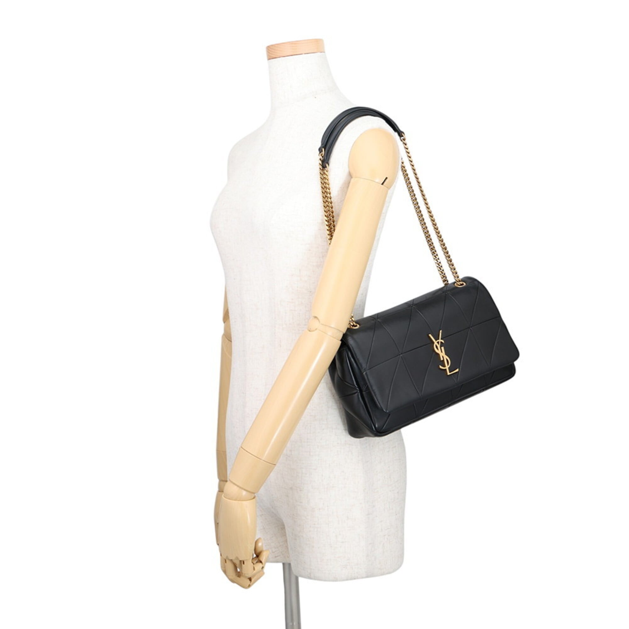 Yves Saint Laurent Black Leather Handbag Shoulder Bag (Pre-Owned)