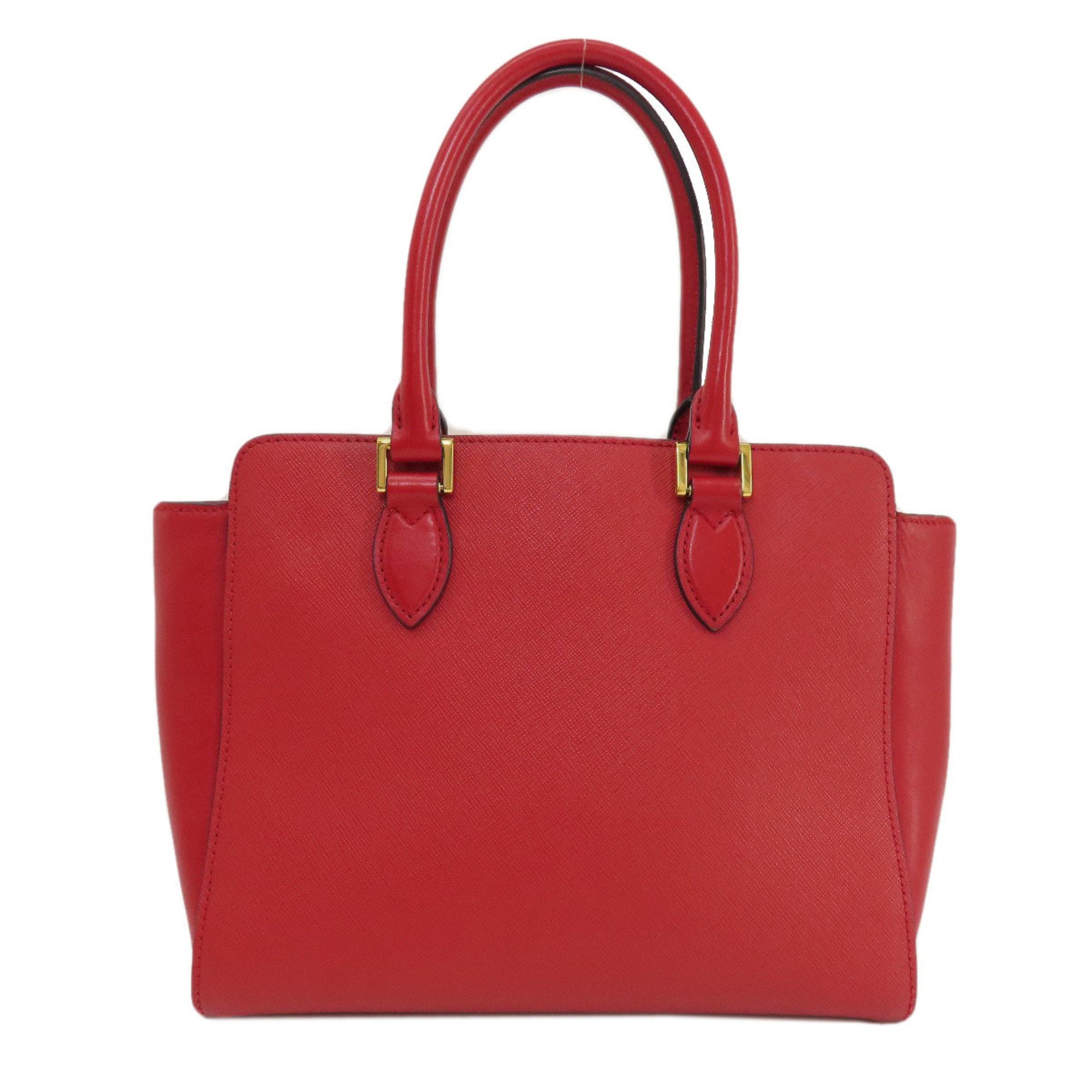Prada Saffiano Red Color Leather Handbag (Pre-Owned)