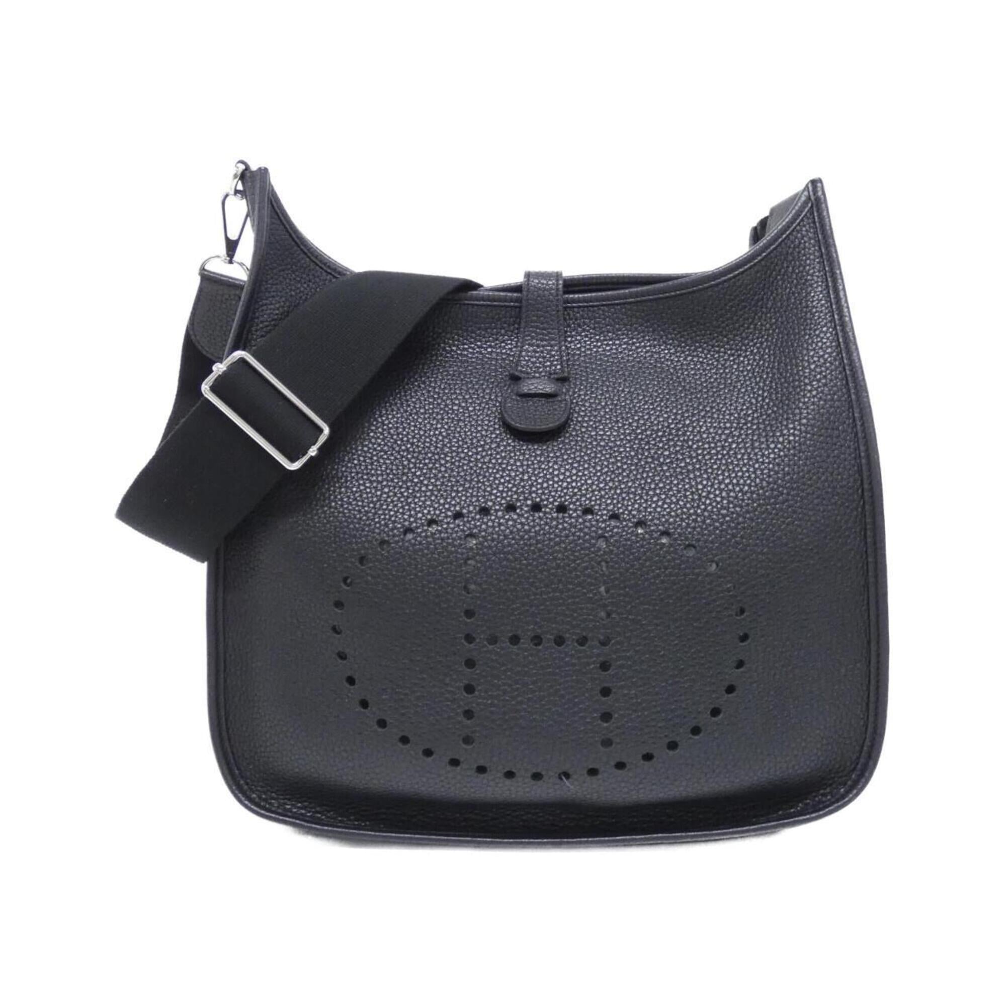 Hermes Black Taurillon Clemence Leather Shoulder Bag (Pre-Owned)