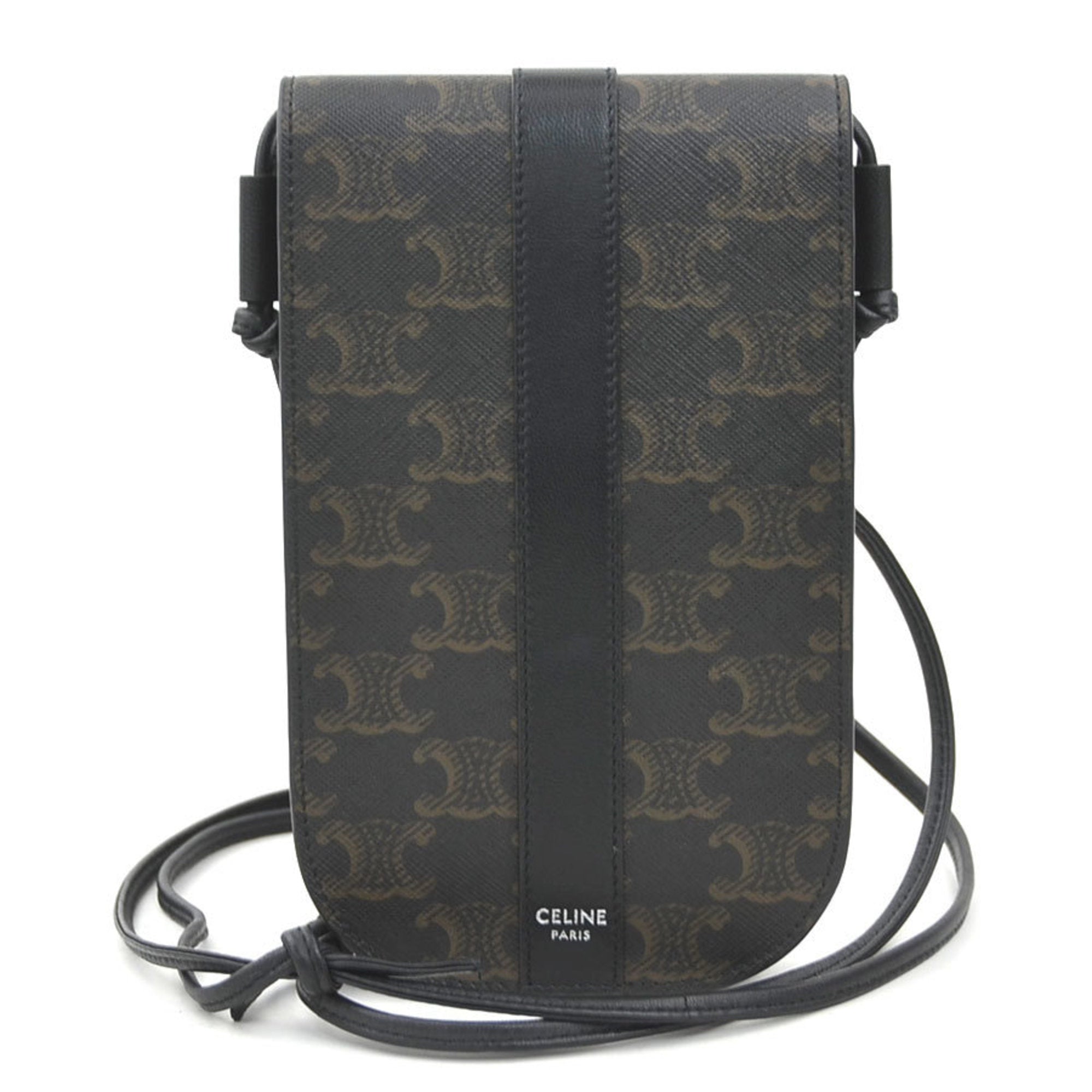 Celine Black Coated Canvas Shoulder Bag (Pre-Owned)