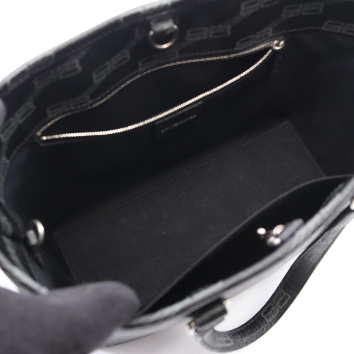 Balenciaga Black Gray Pvc Handbag (Pre-Owned)