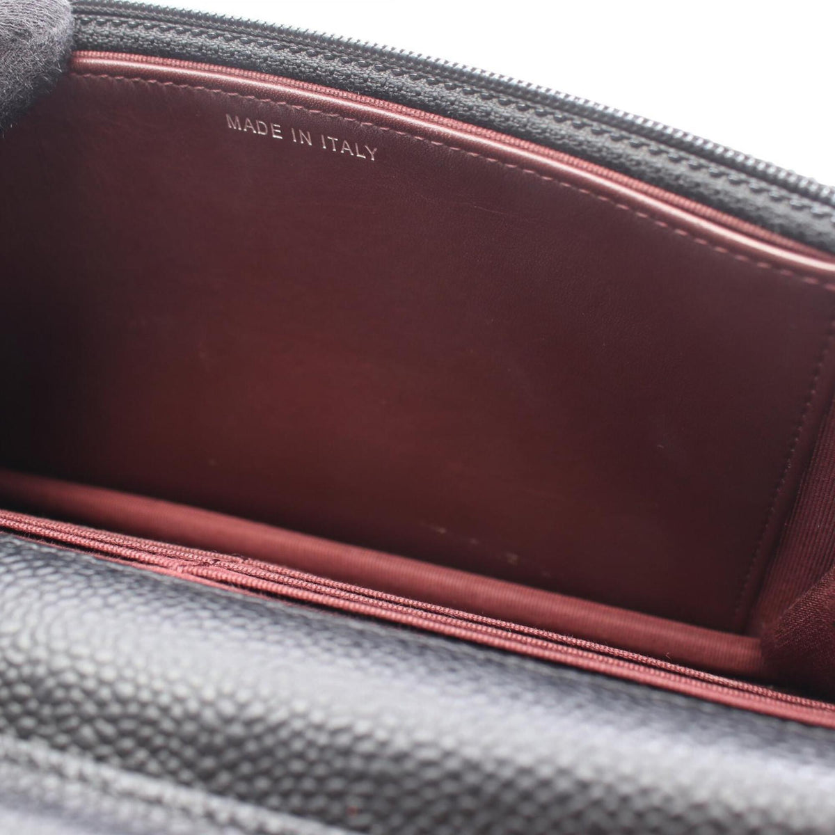 Chanel Matelasse Black Grained Calfskin Handbag Shoulder Bag (Pre-Owned)