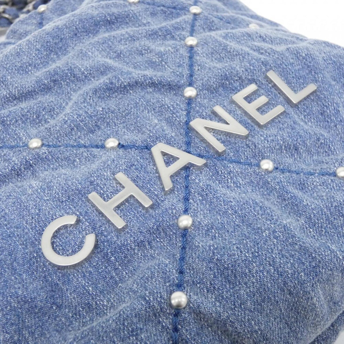 Chanel Blue Denim Handbag (Pre-Owned)
