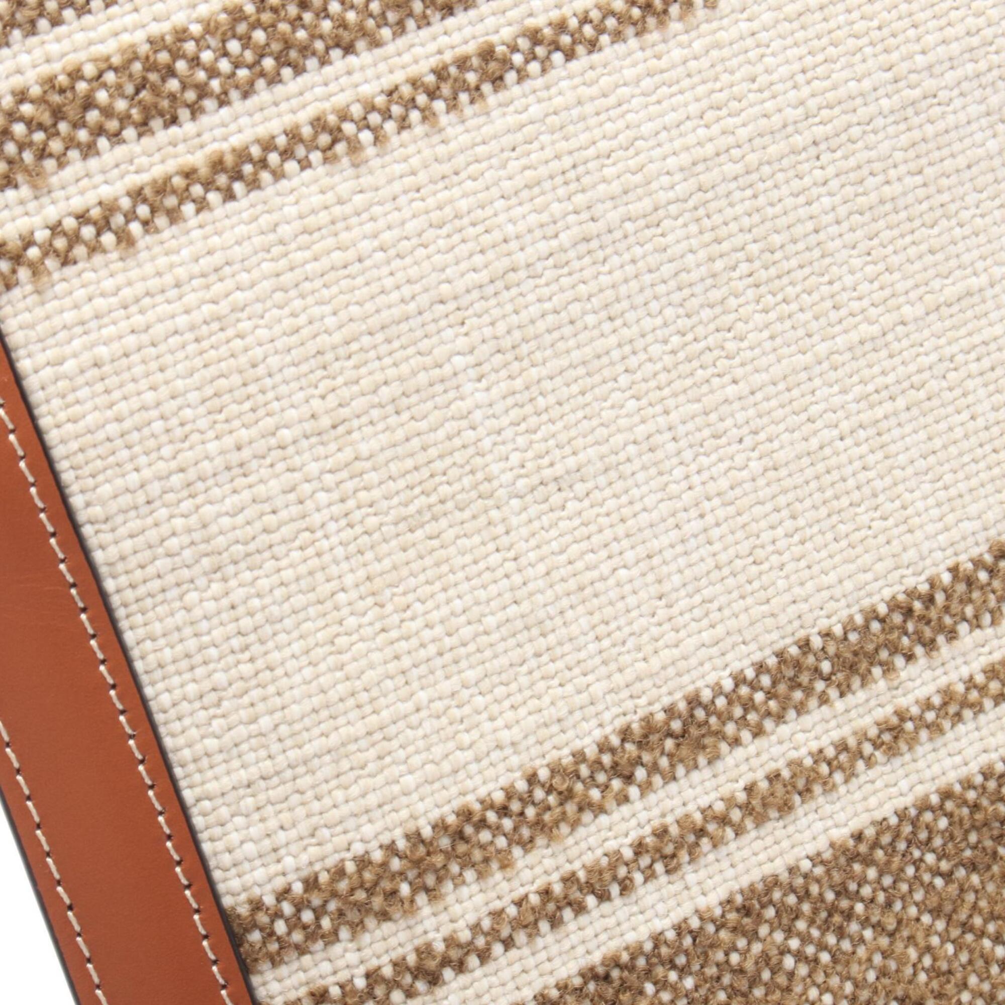 Celine Beige Brown Canvas Leather Handbag Tote Bag (Pre-Owned)