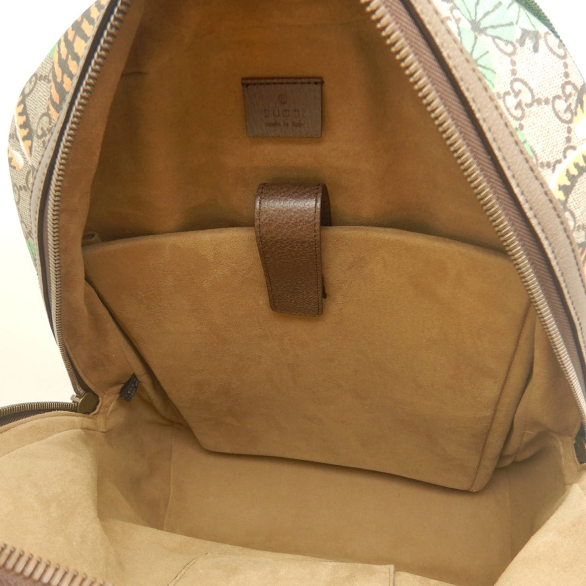 Gucci Beige Green Yellow Gg Supreme Backpack (Pre-Owned)