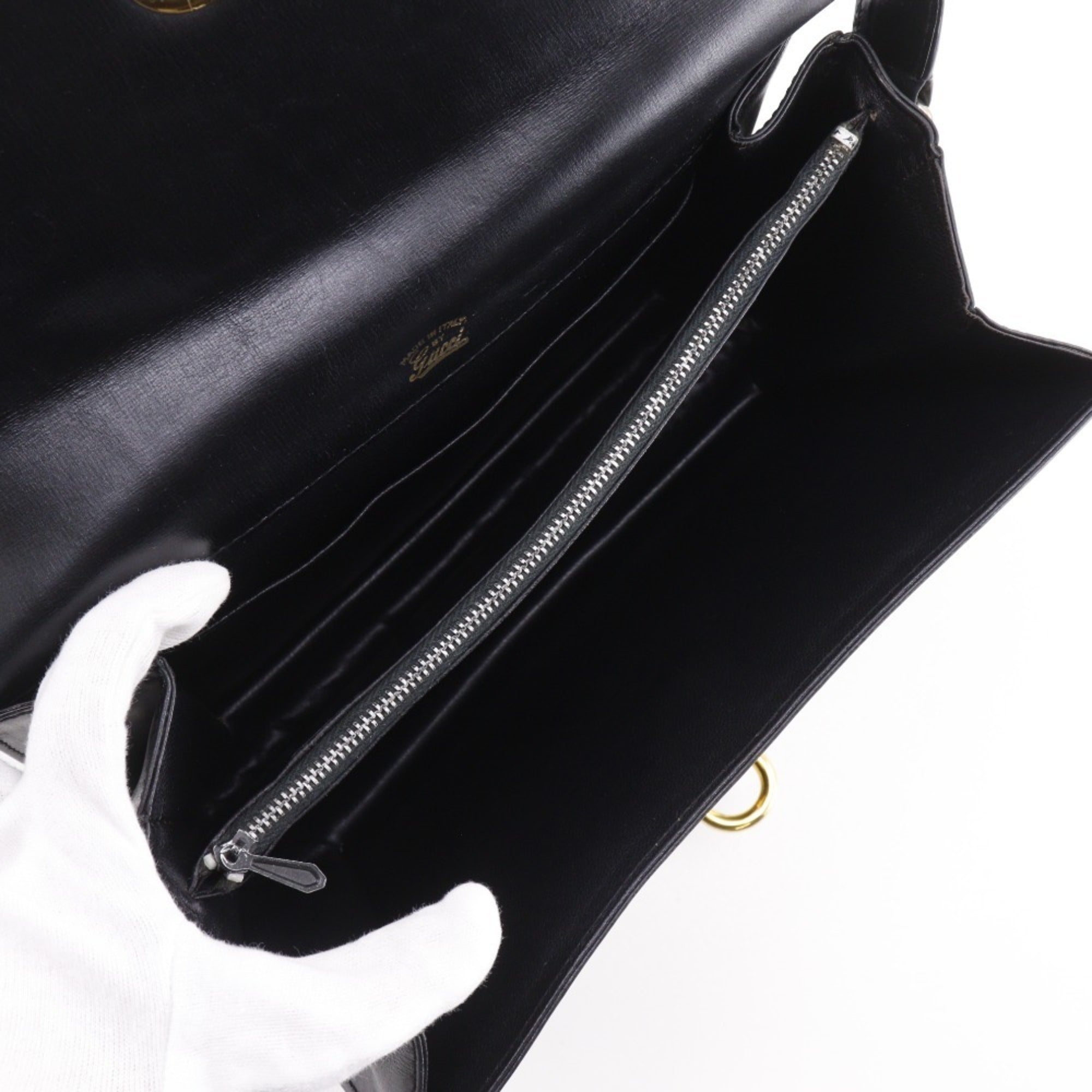 Gucci Black Leather Shoulder Bag (Pre-Owned)