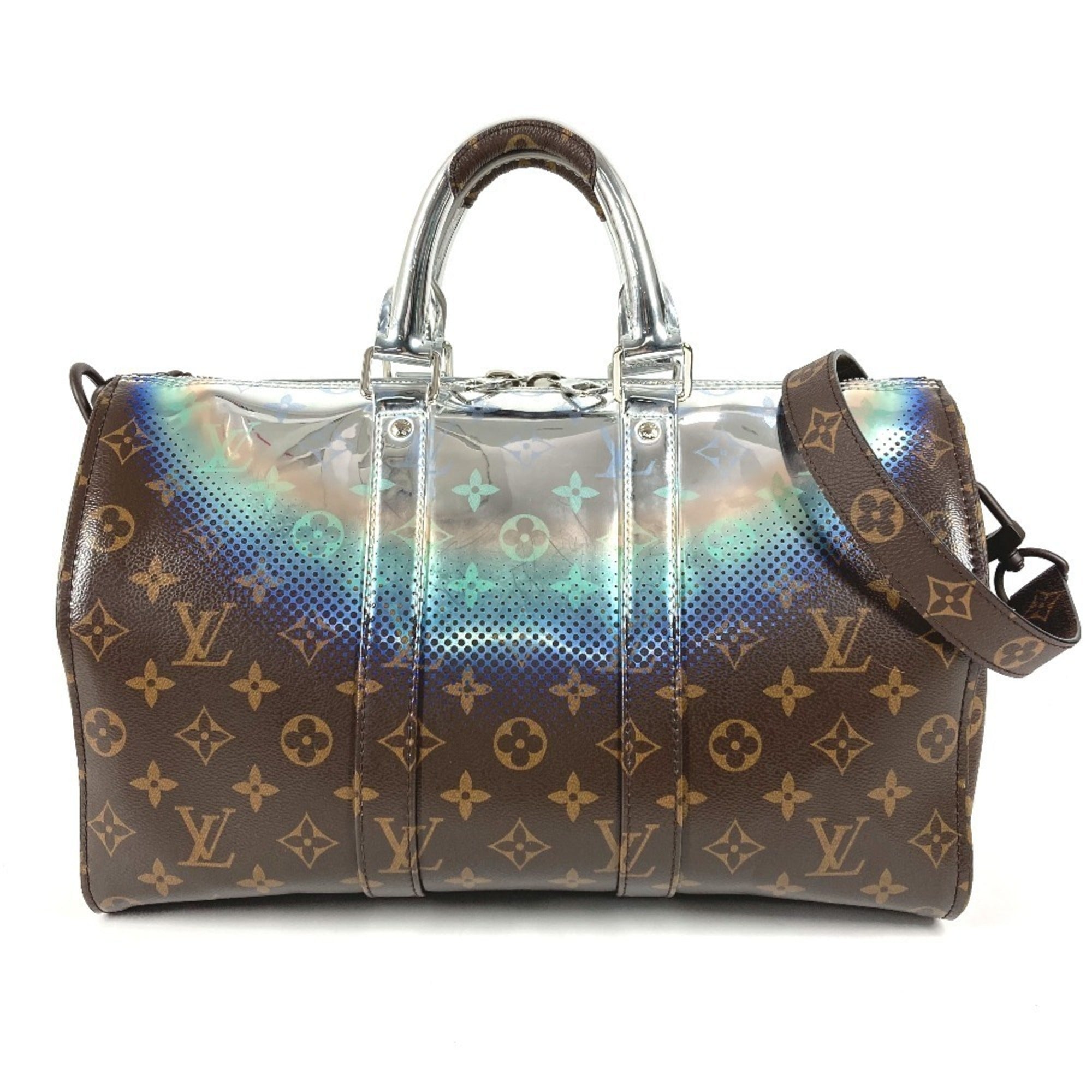 Louis Vuitton Brown Metallic Monogram Monogram Boston Bag Handbag Shoulder Bag (Pre-Owned)