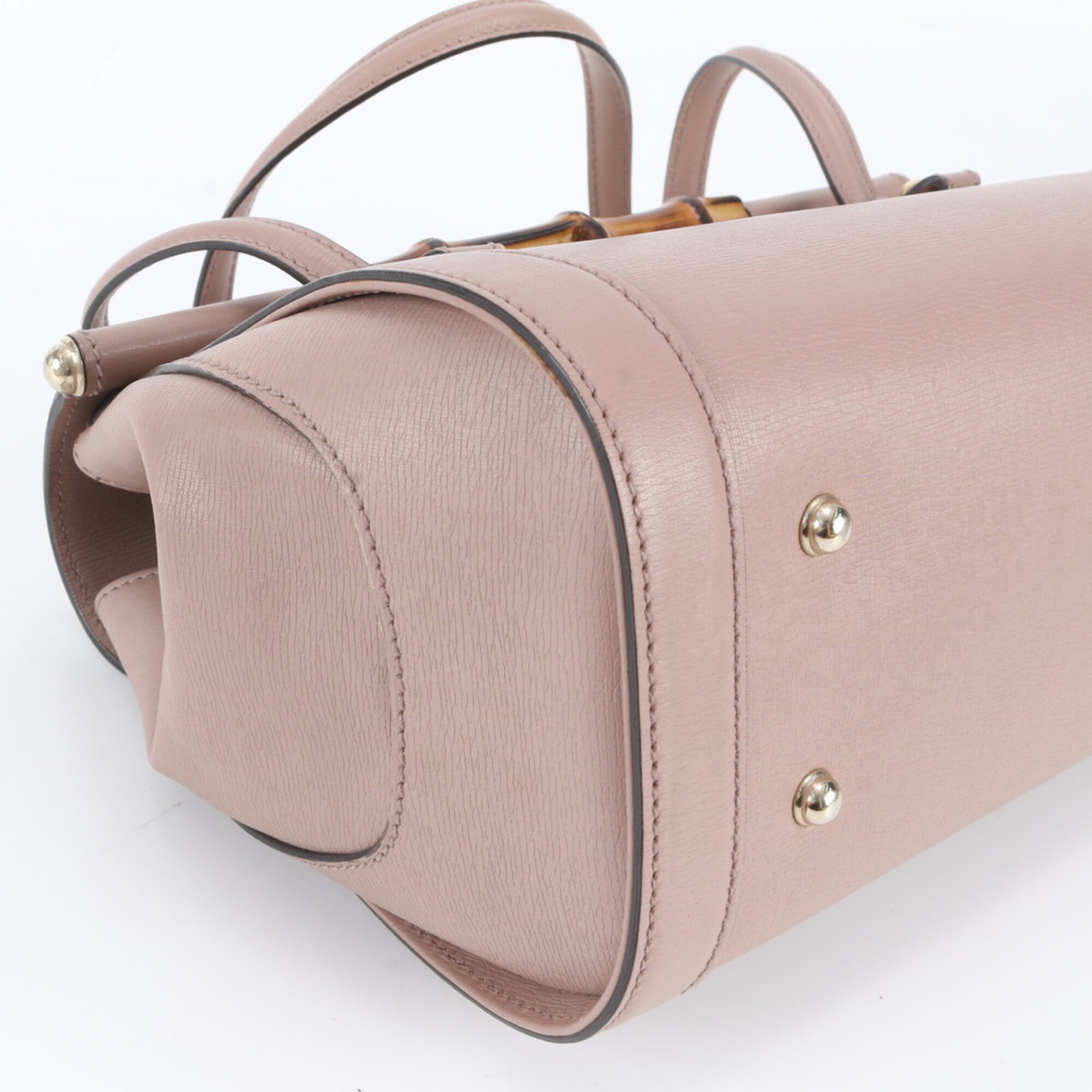 Gucci Pink Leather Handbag Tote Bag (Pre-Owned)