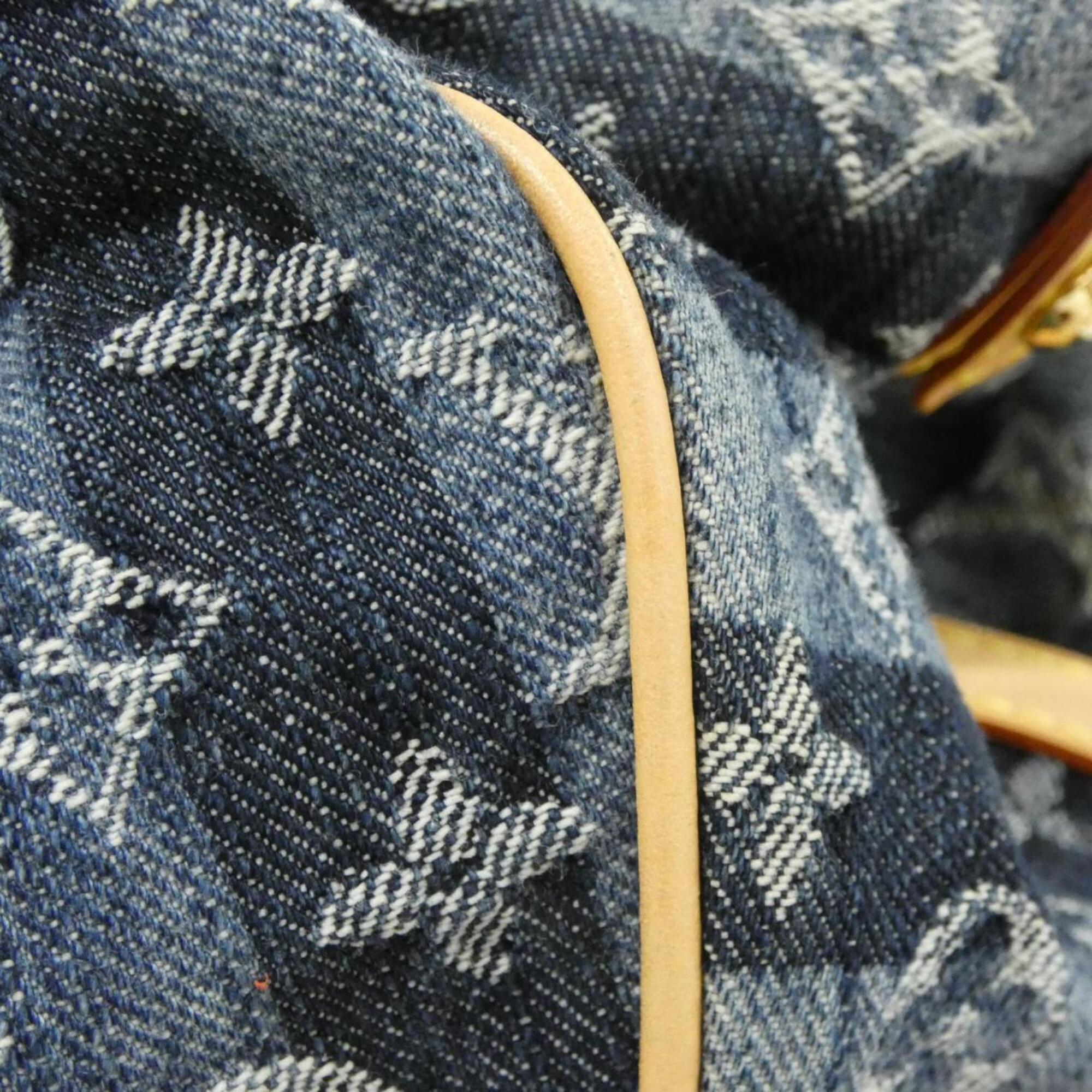 Louis Vuitton Blue Denim Canvas Handbag (Pre-Owned)